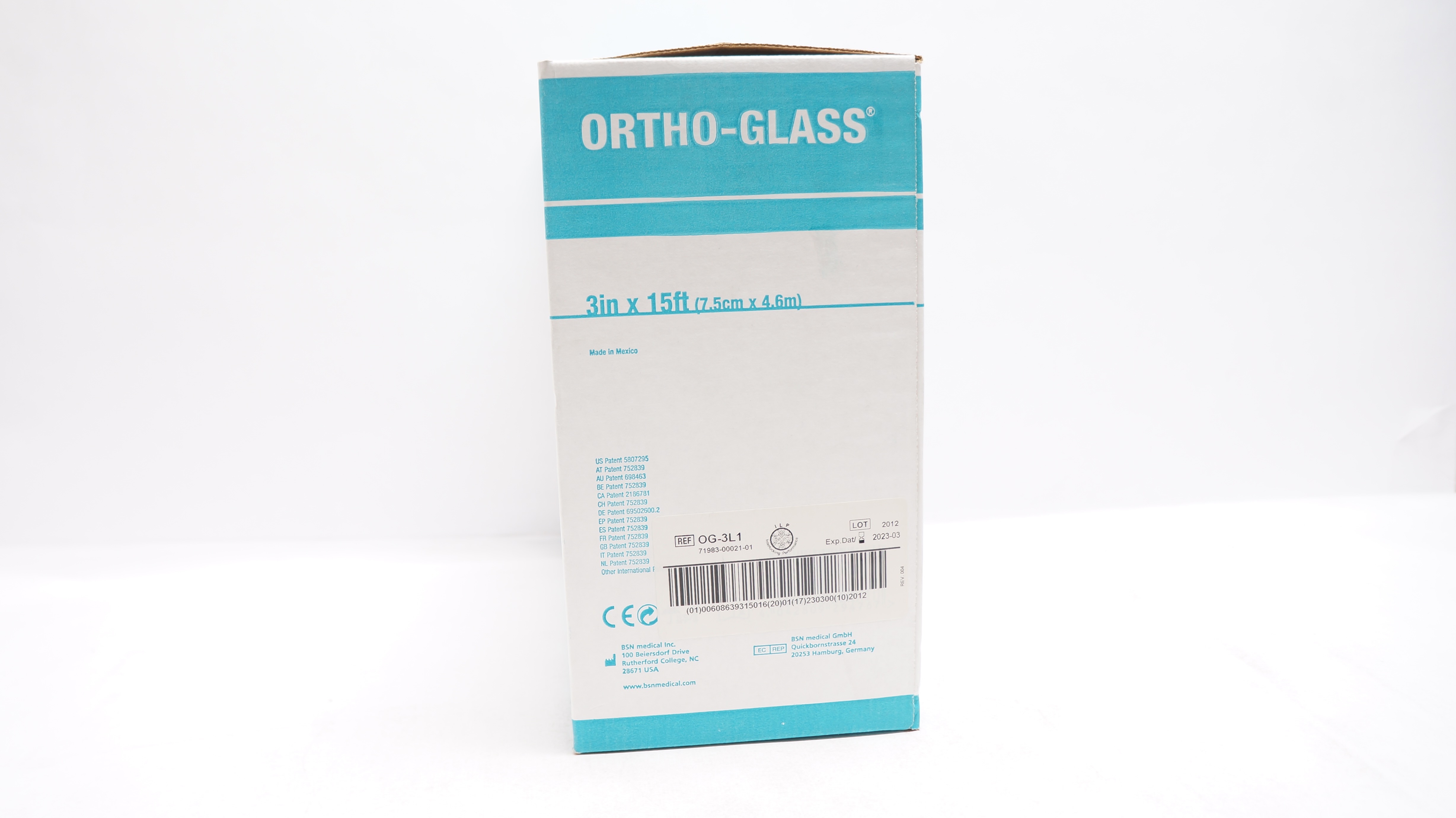 BSN Medical OG-3L1 Ortho-Glass Synthetic Splint System 3inch x 15ft.
