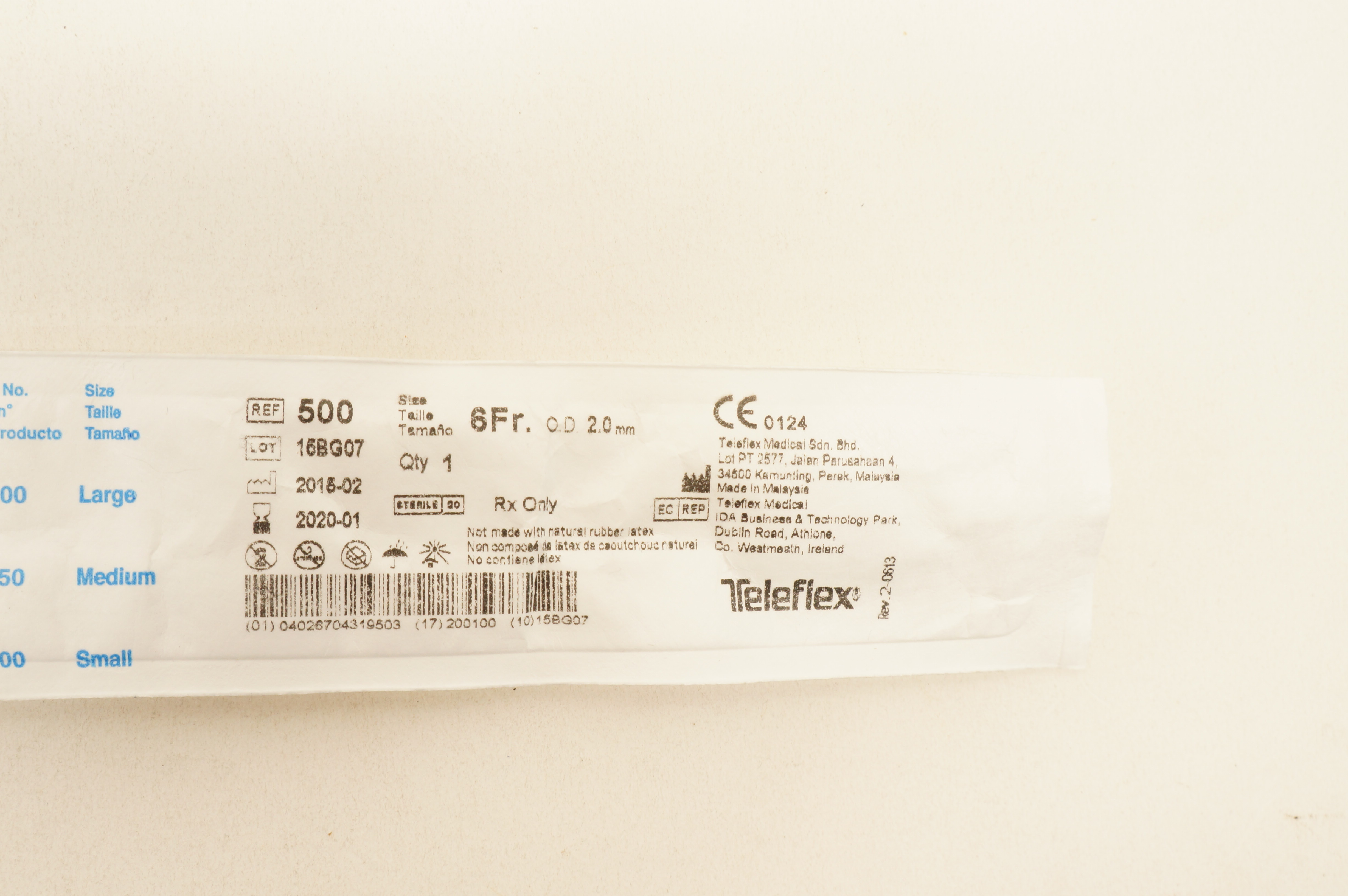 Teleflex 500 Rusch Slick Stylet Disposable Endotracheal Stylet 6Fr x 2.0mm (x)