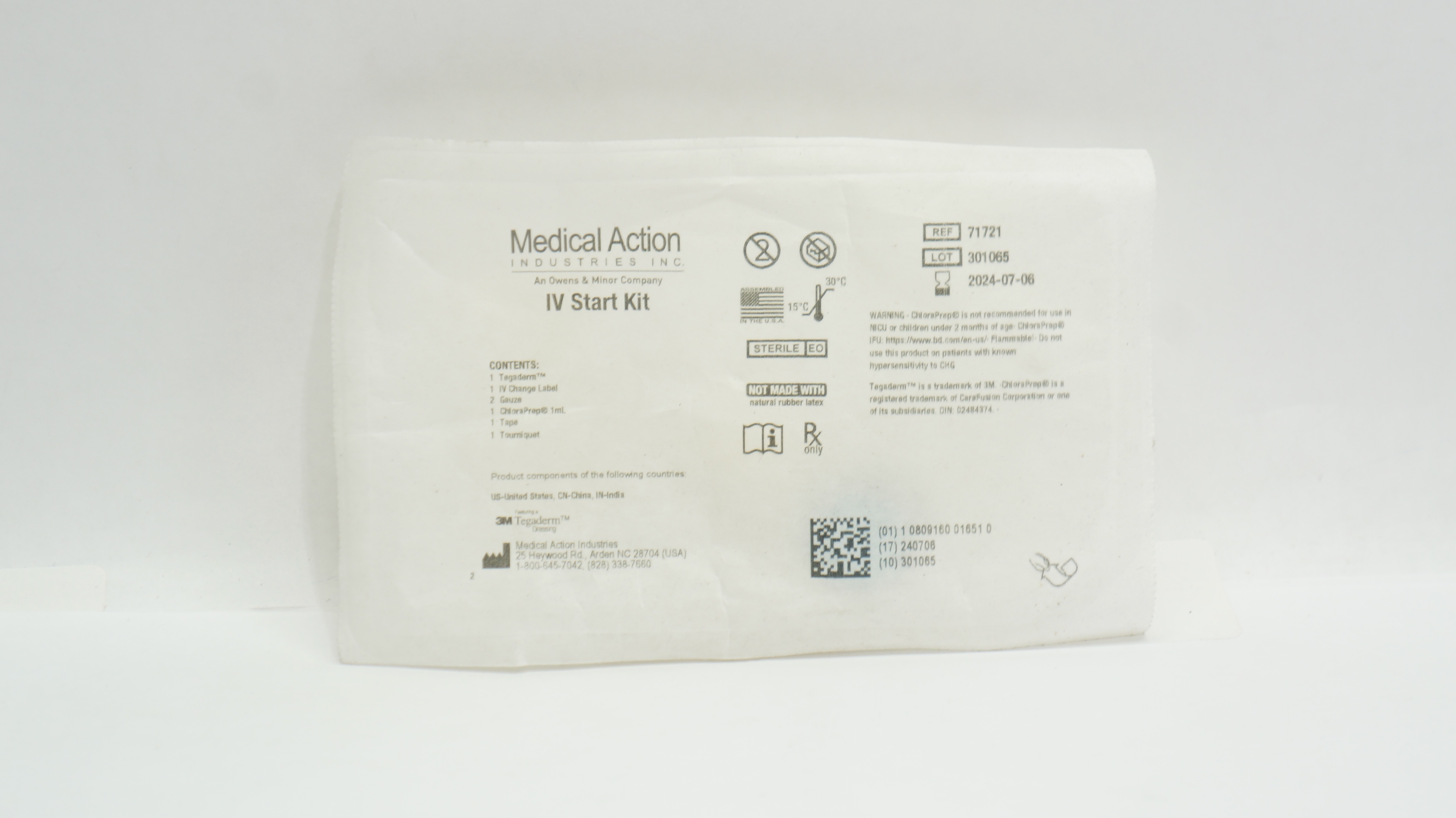 Medical Action Industries 71721 3M Tegaderm IV Start Kit