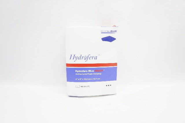 Hydrofera HBRS4520 Blue Ready Antibacterial Foam Dressing 4 x 5inch - Box of 10