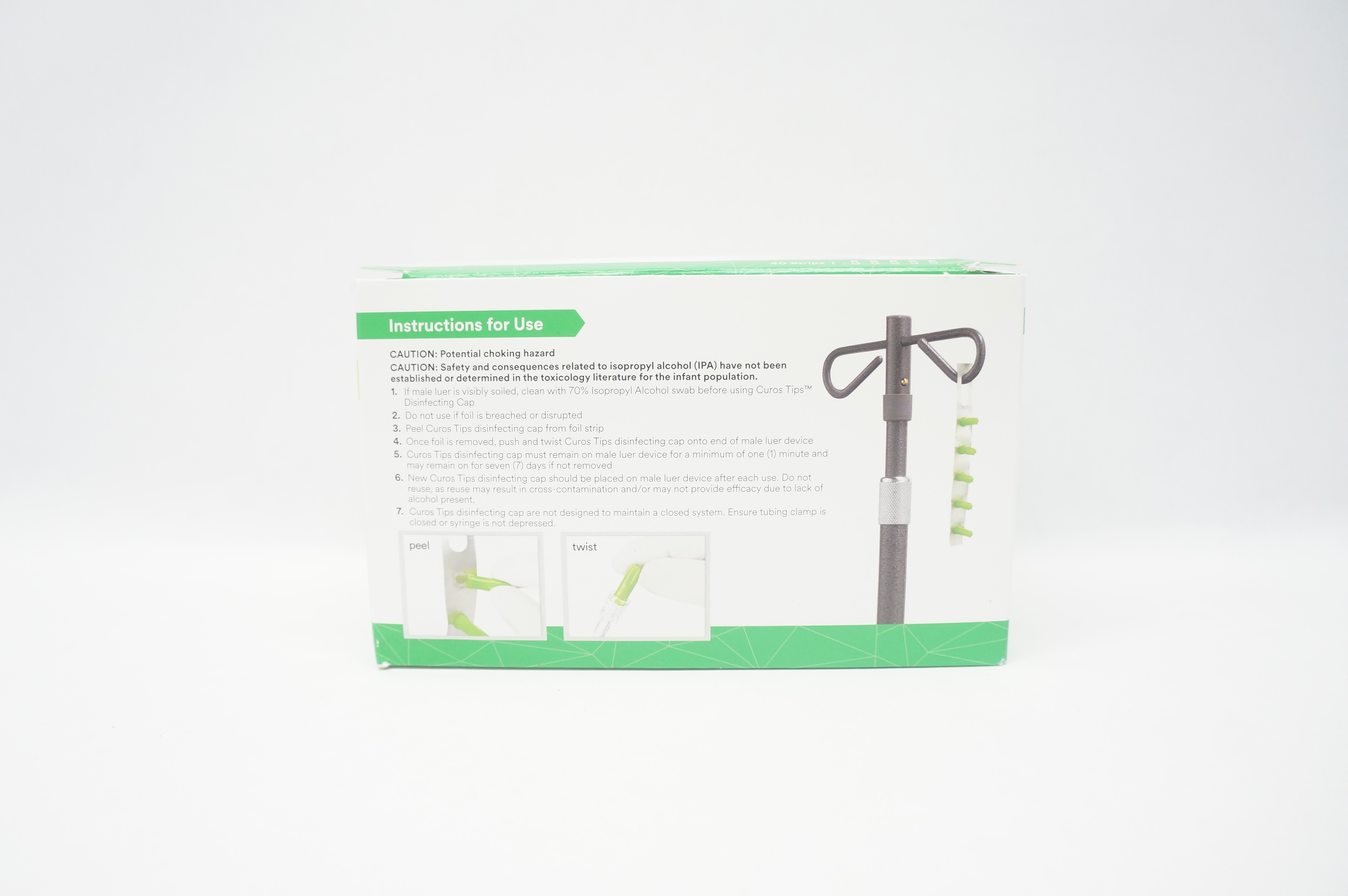 3M CM5-200 Curos Disinfecting Cap Strip for Male Luers - Box of 40
