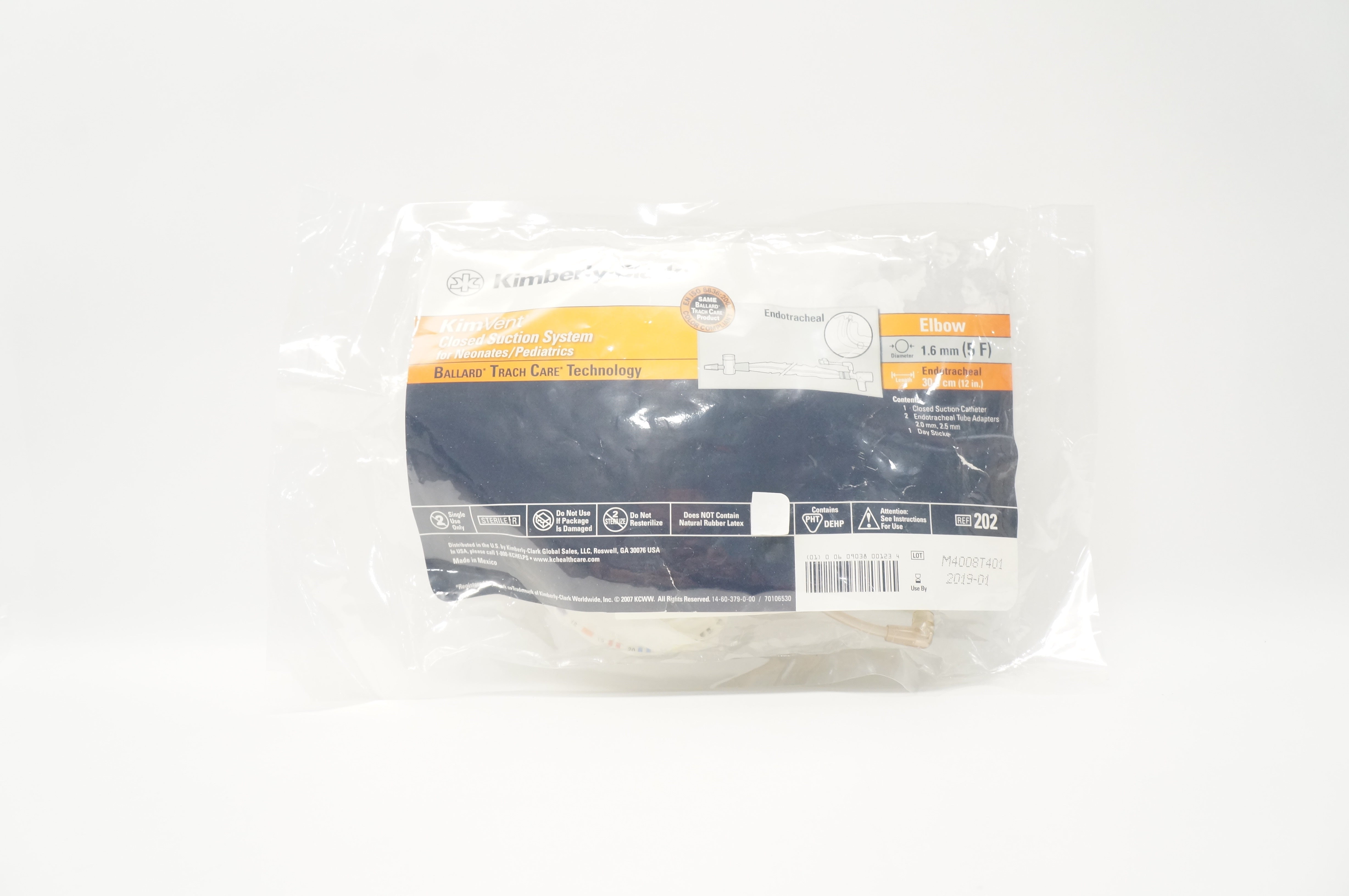 Kimberly-Clark 202 KImVent Closed Suction System Neonates/Pediatrics 5Fx12in.(x)
