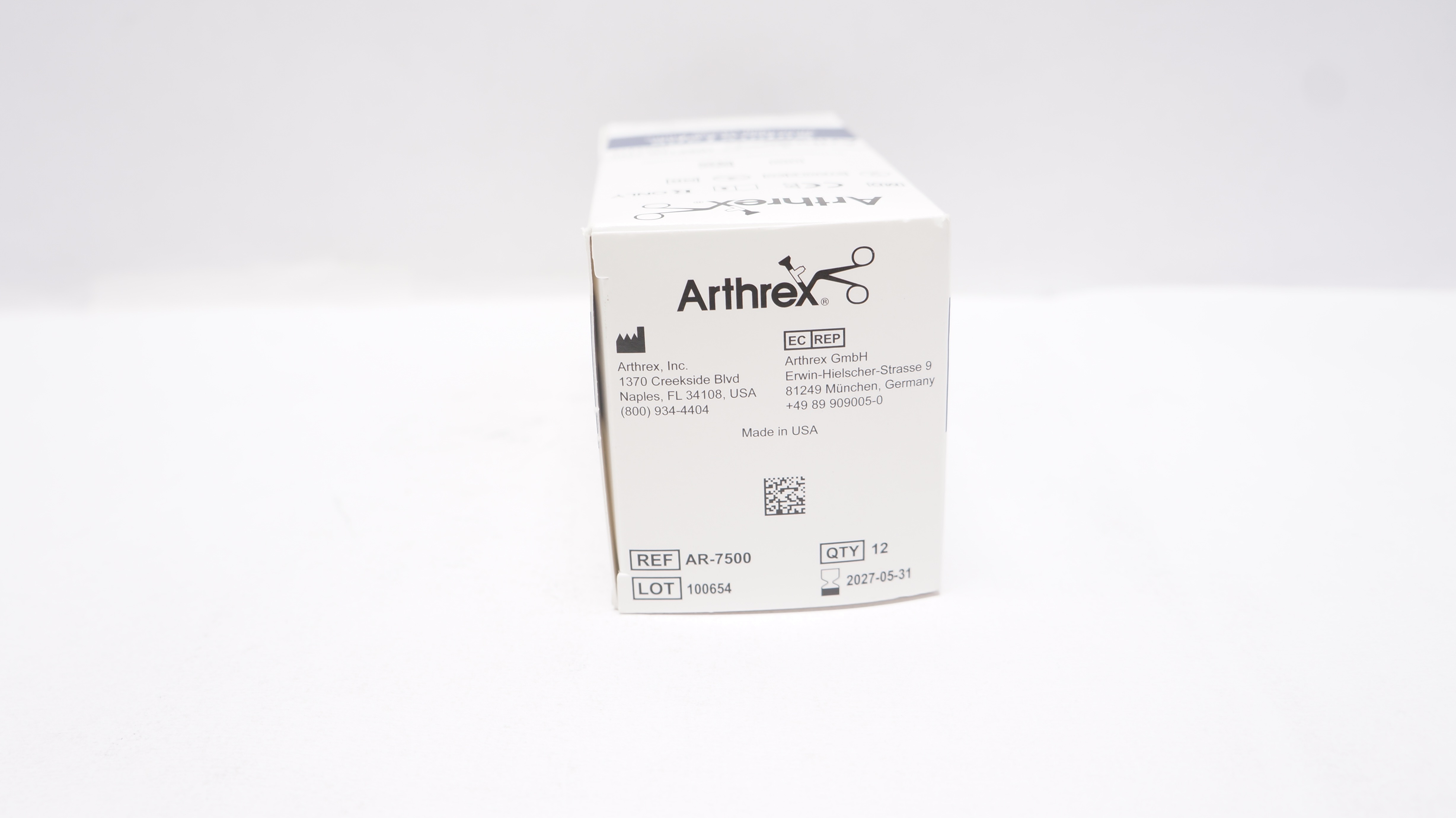 Arthrex AR-7500 STRETAPE T-5 Braided Stre 26.5mm 1/2c Taper 40in - Box of 9