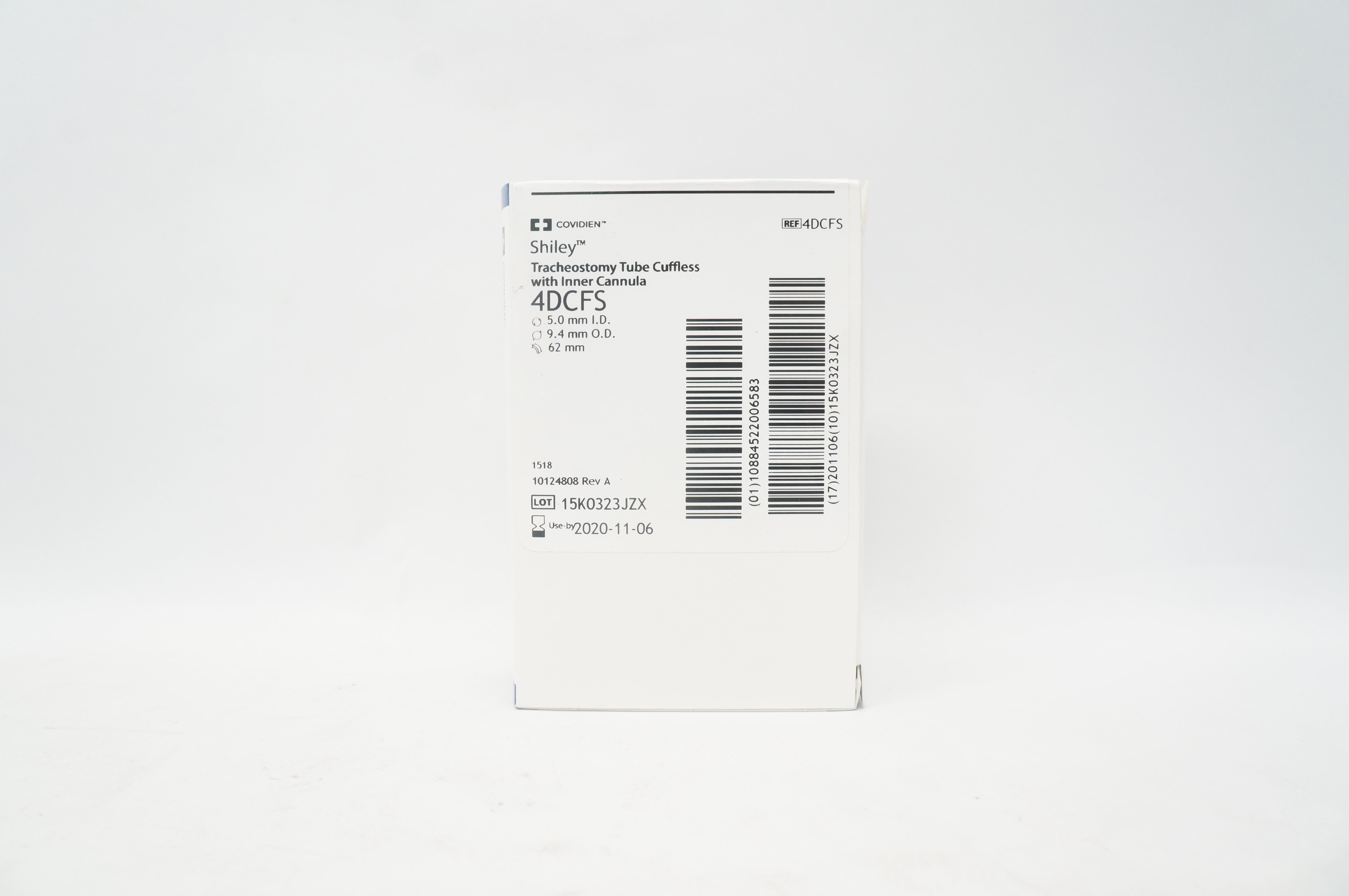 Covidien 4DCFS Shiley Tracheostomy Tube Cuffless 5.0 x 9.4 x 62mm (x)