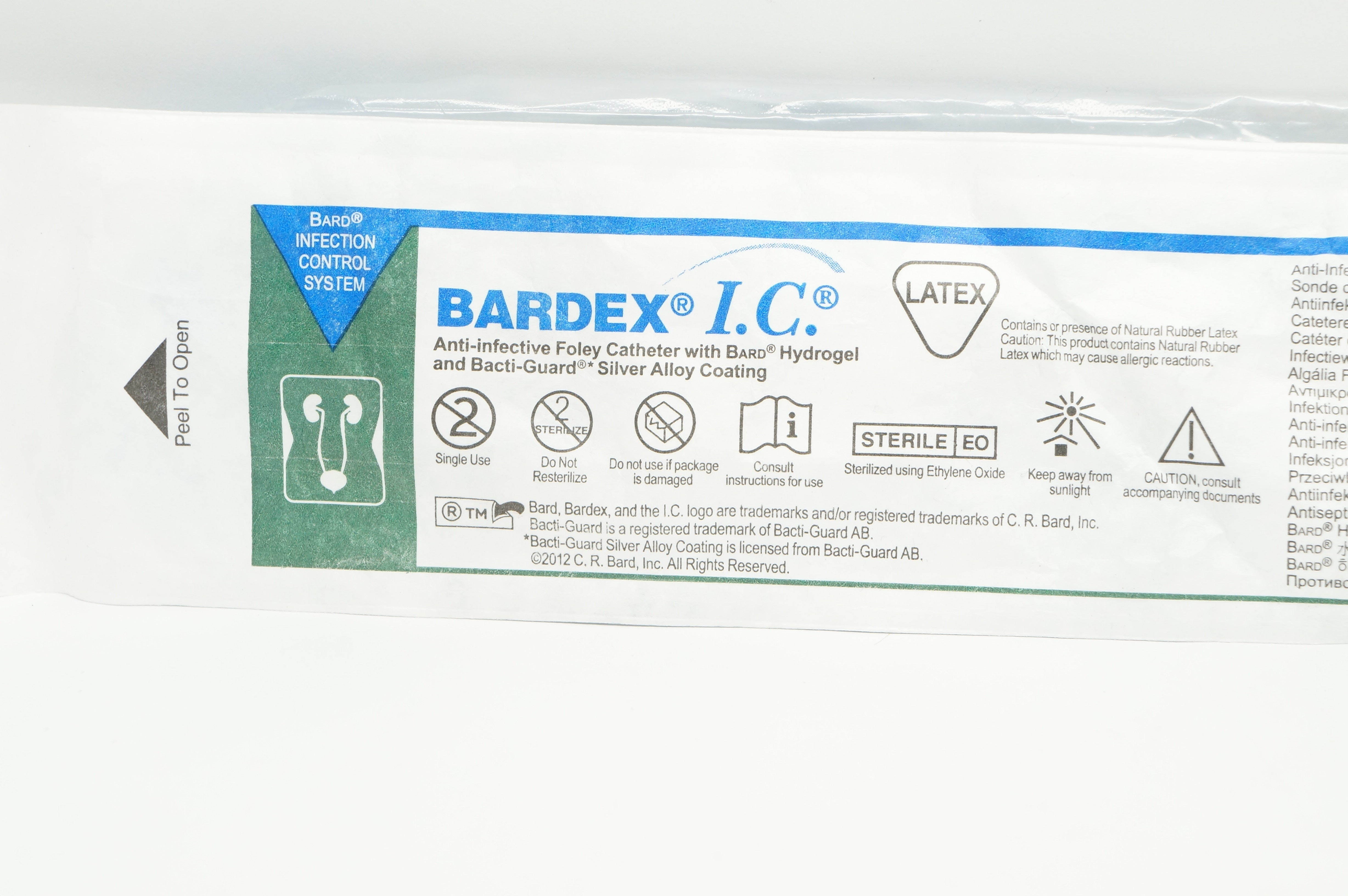 Bard 0167SI24 Bardex I.C. Anti-Infective Foley Cath. 24Ch/Fr 30cc/mL Balloon