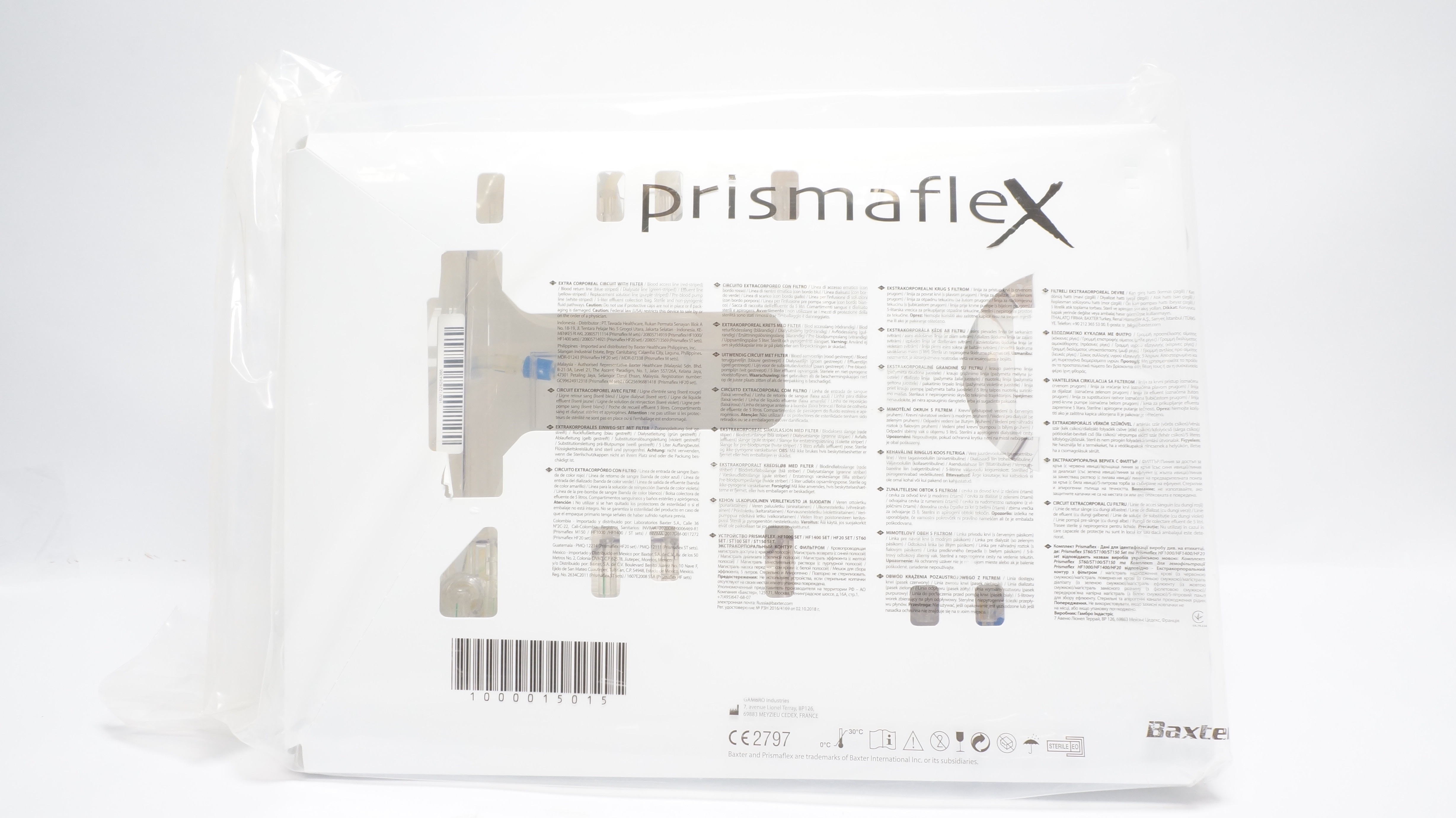 Baxter 107140 HF1000 Prismaflex Extra Corporeal Circuit with Filter (x)