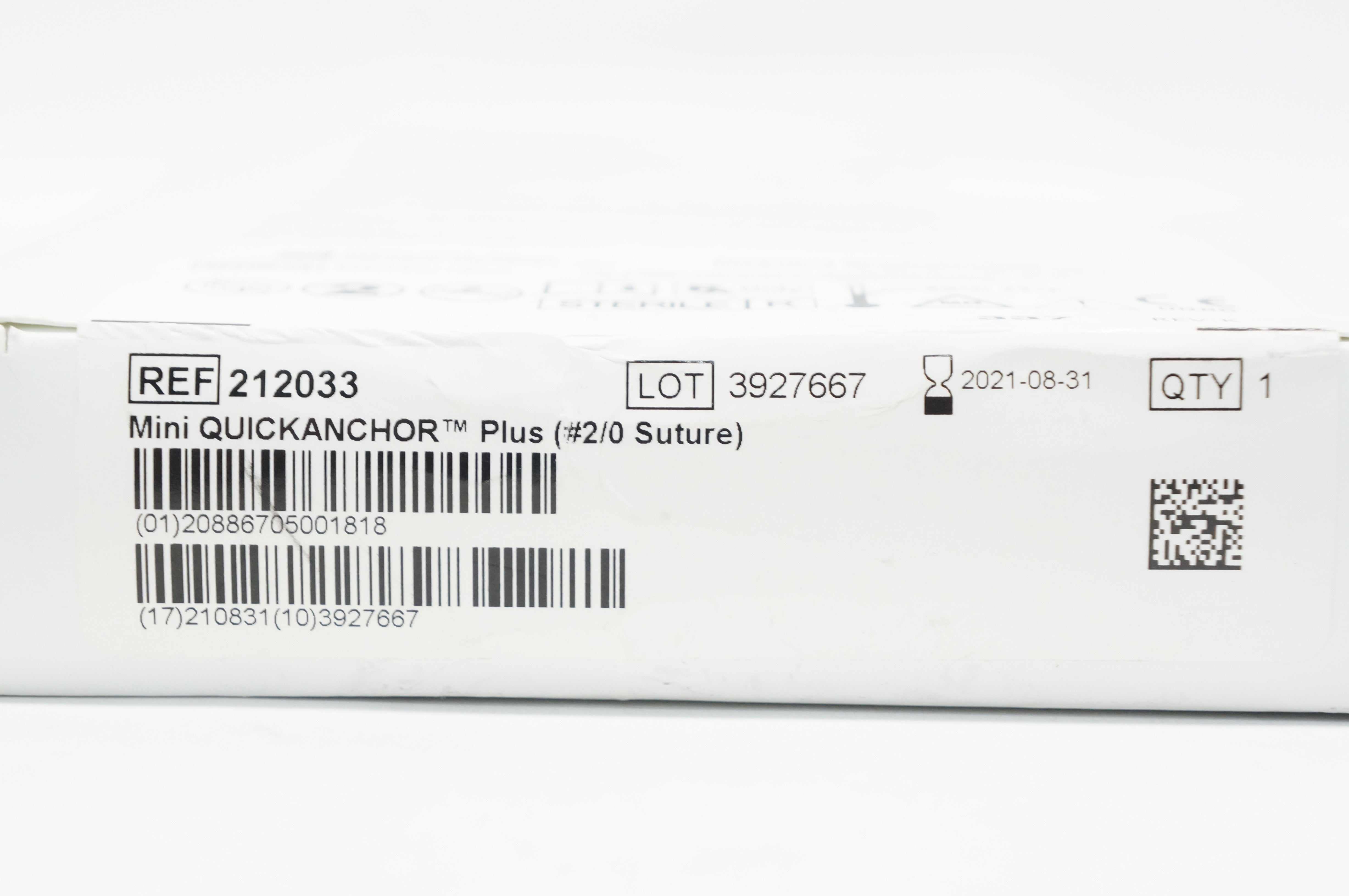 DePuy Mitek 212033 Mini Quickanchor Plus 2/0 Stre