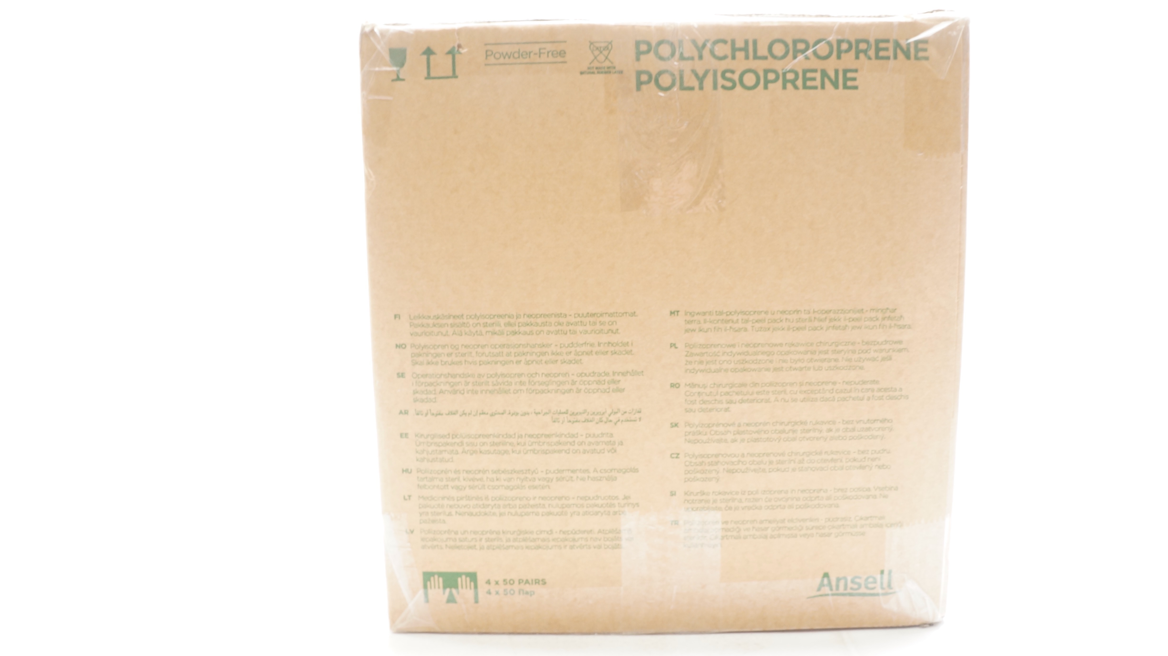 Ansell 340063080 Polyisoprene & Neoprene Surgical Gloves - Case of 200