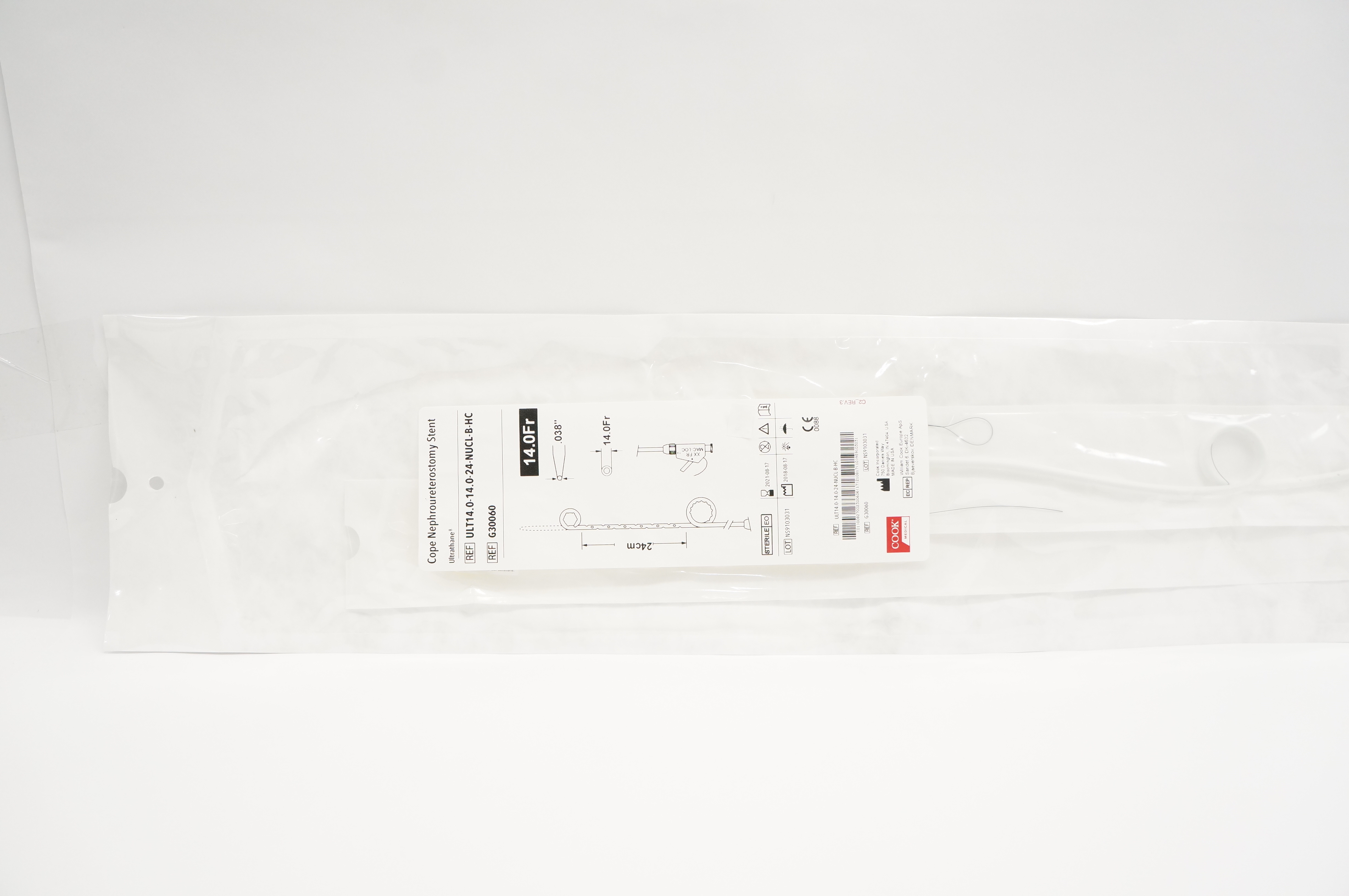 Cook Medical G30060 Cope Nephroureterostomy Stnt 14.0Fr x .038inch x 24cm (x)