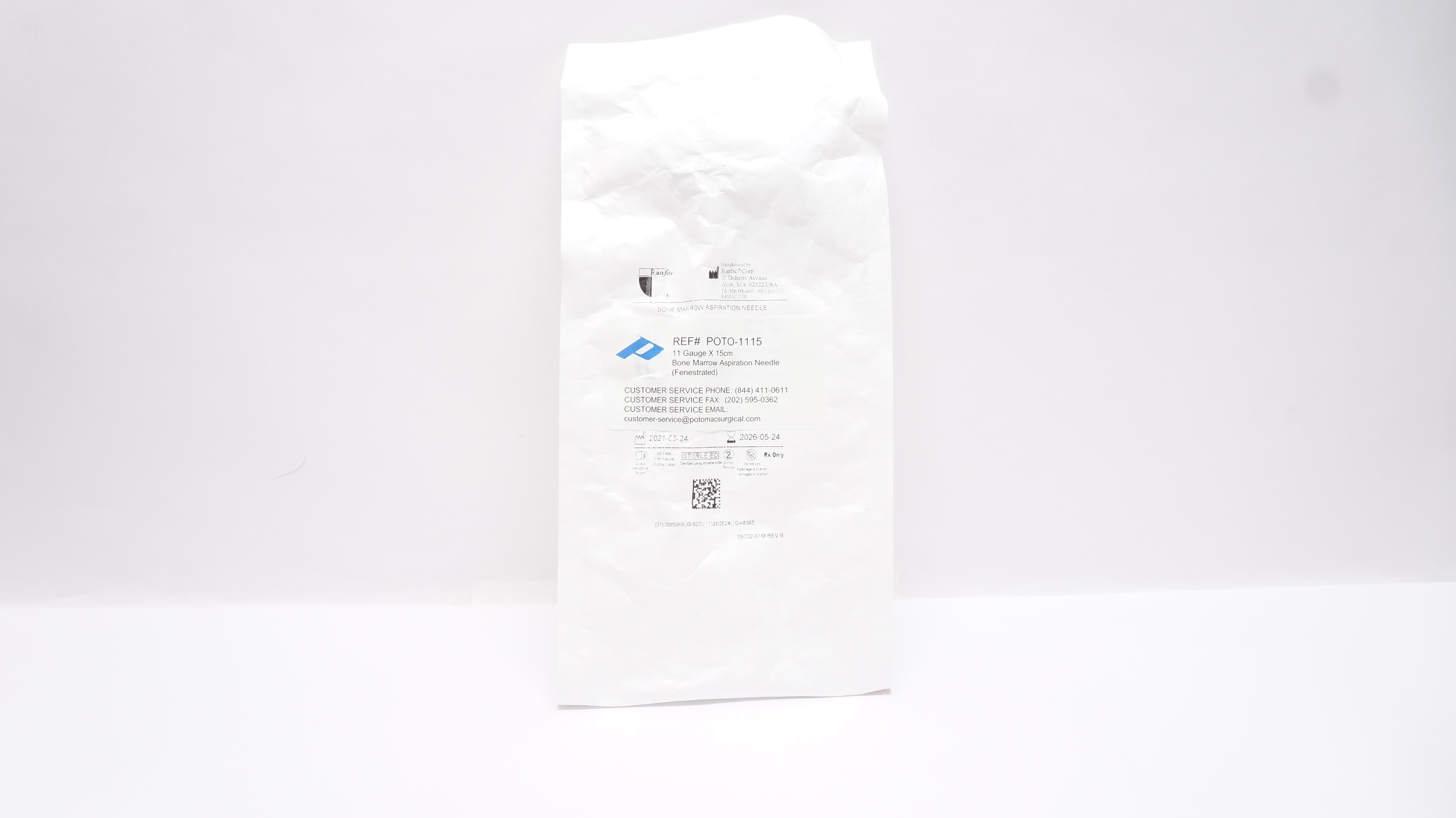 Ranfac POTO1115 Bone Marrow Aspiration Ndle 11Ga x 15cm