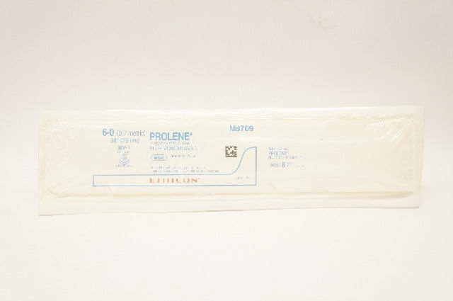Ethicon M8709 6-0 PROLENE Polypropylene Stre BV-1, 9.3mm 3/8c Taper, 30inch (x)