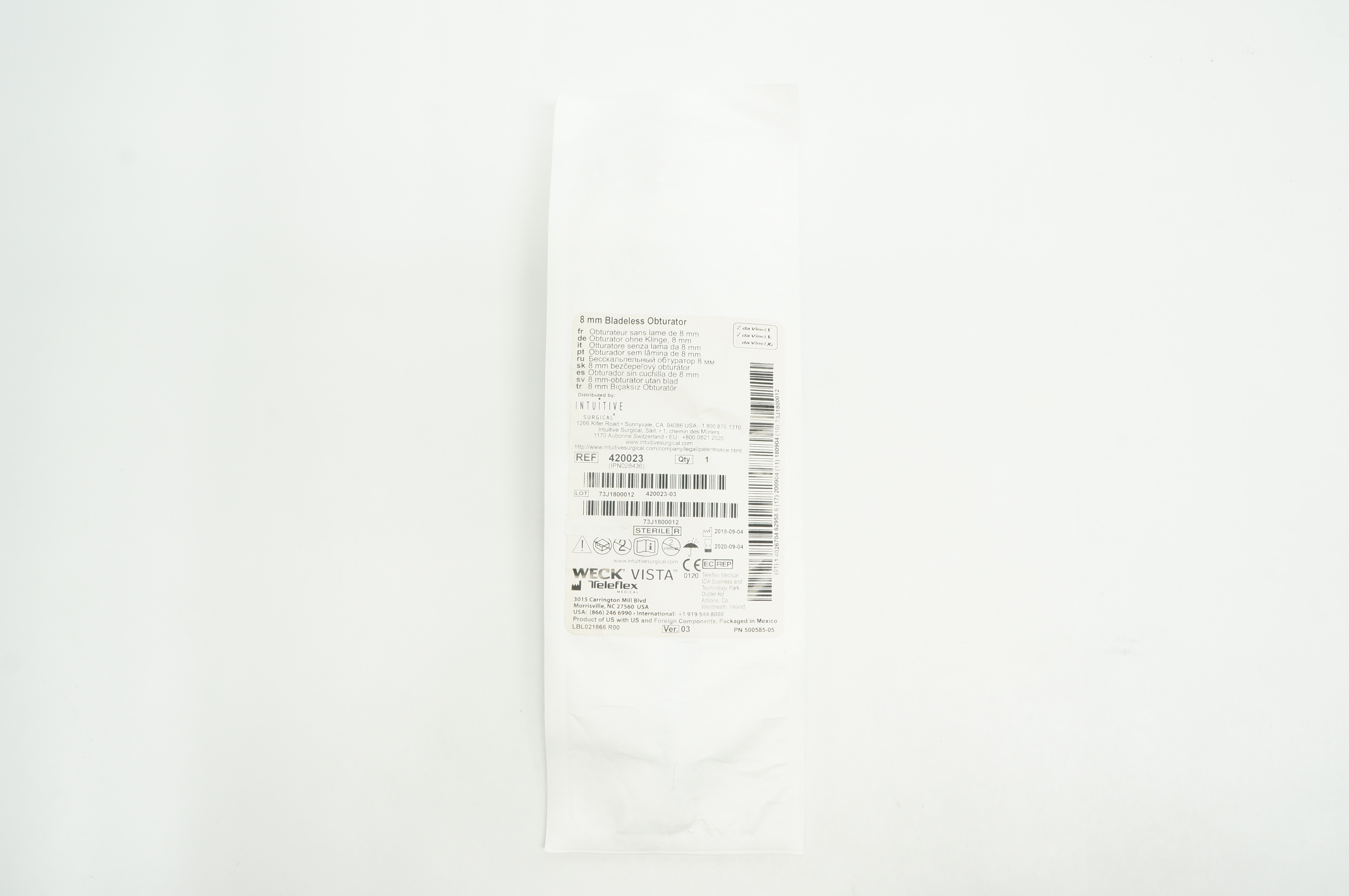Teleflex 420023 Weck Vista Bladeless Obturator 8mm (x)