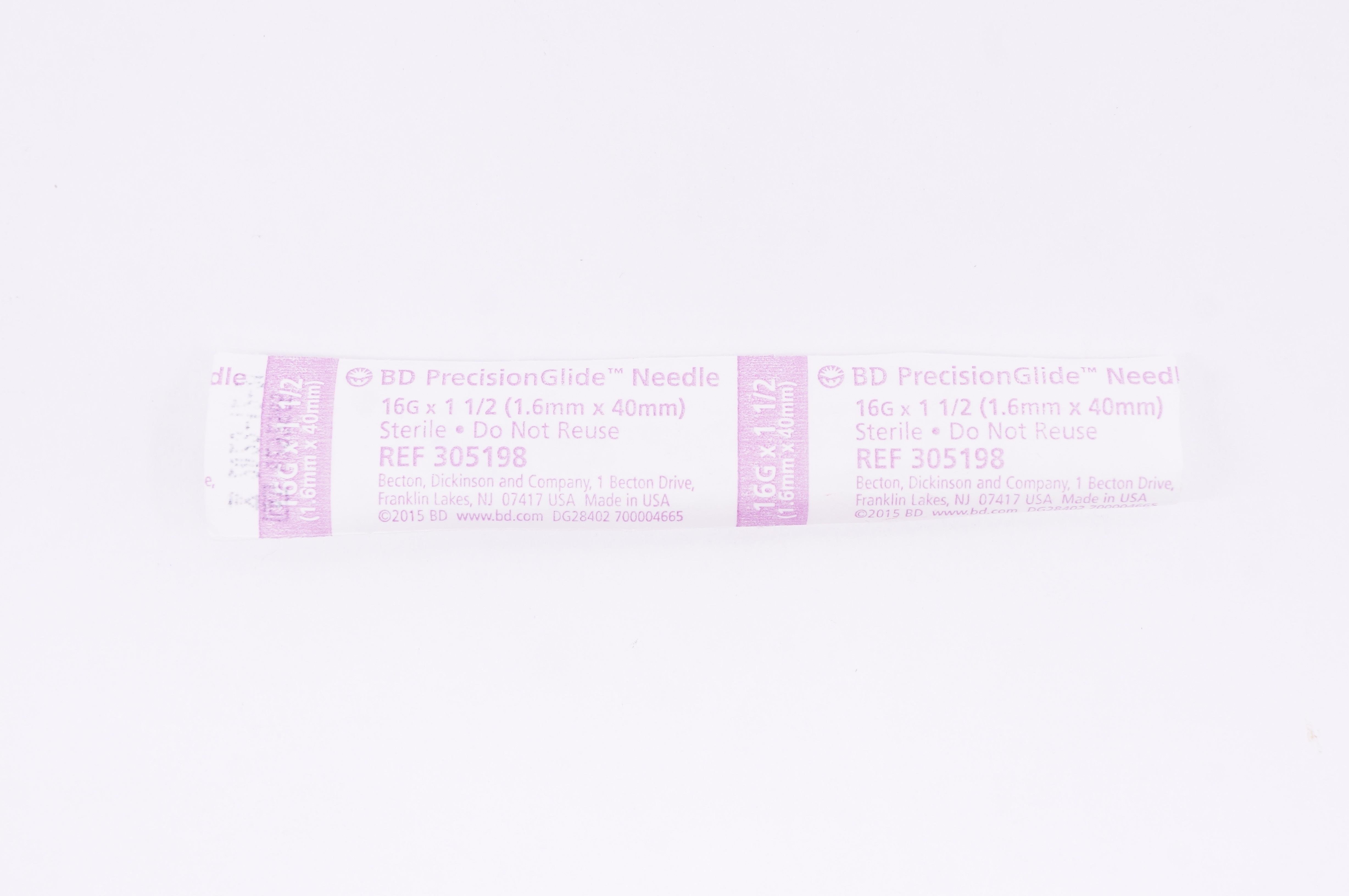 BD 305198 Precision Glide Ndle 16G x 1-1/2inch