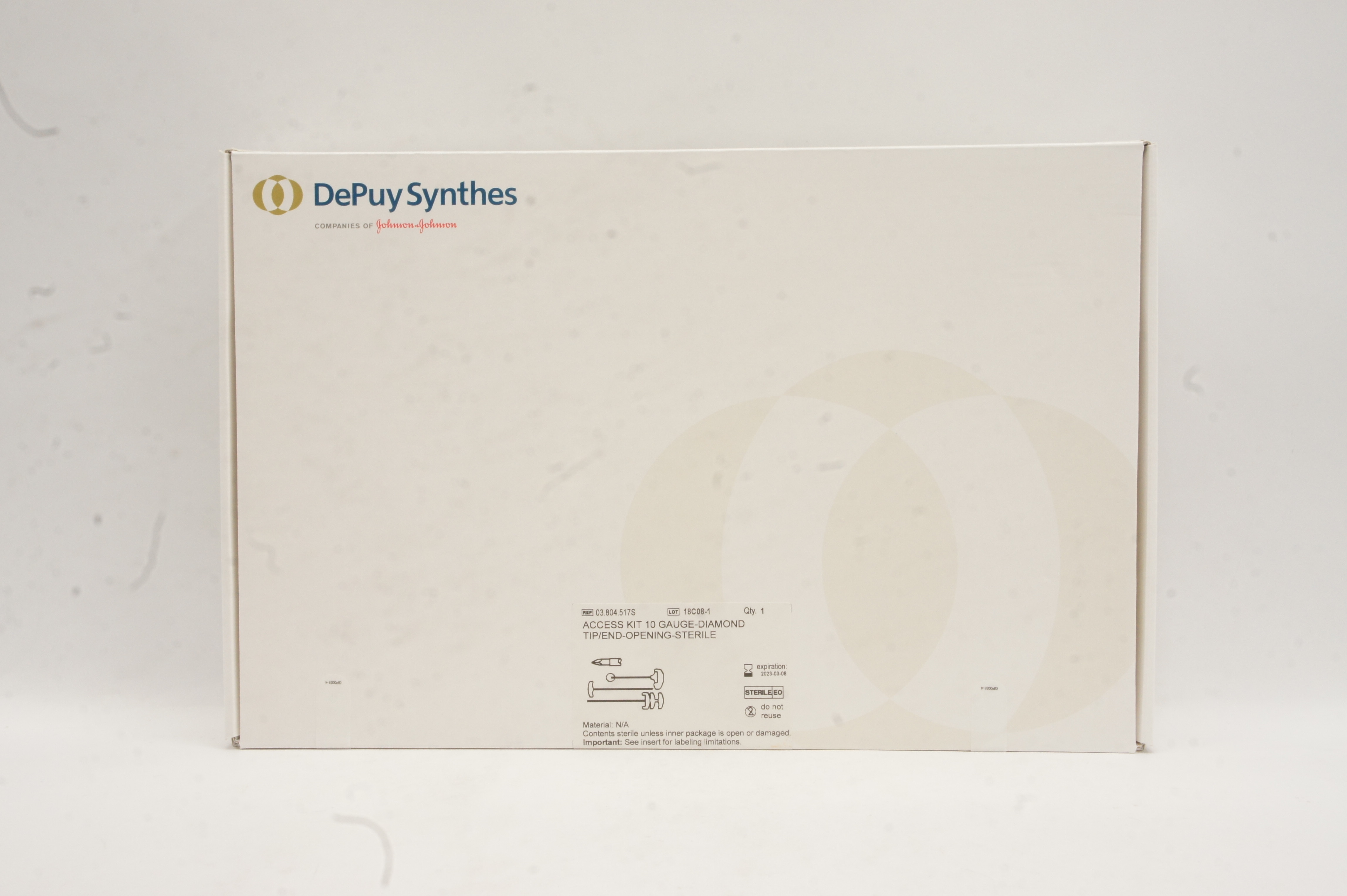 DePuy Synthes 03.804.517S Access Kit 10 GaugeDiamond Tip/EndOpening
