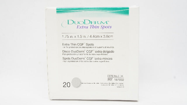 ConvaTec 187932 DuoDerm Extra Tbin Spots 1.75in. x 1.5in. - Box of 20
