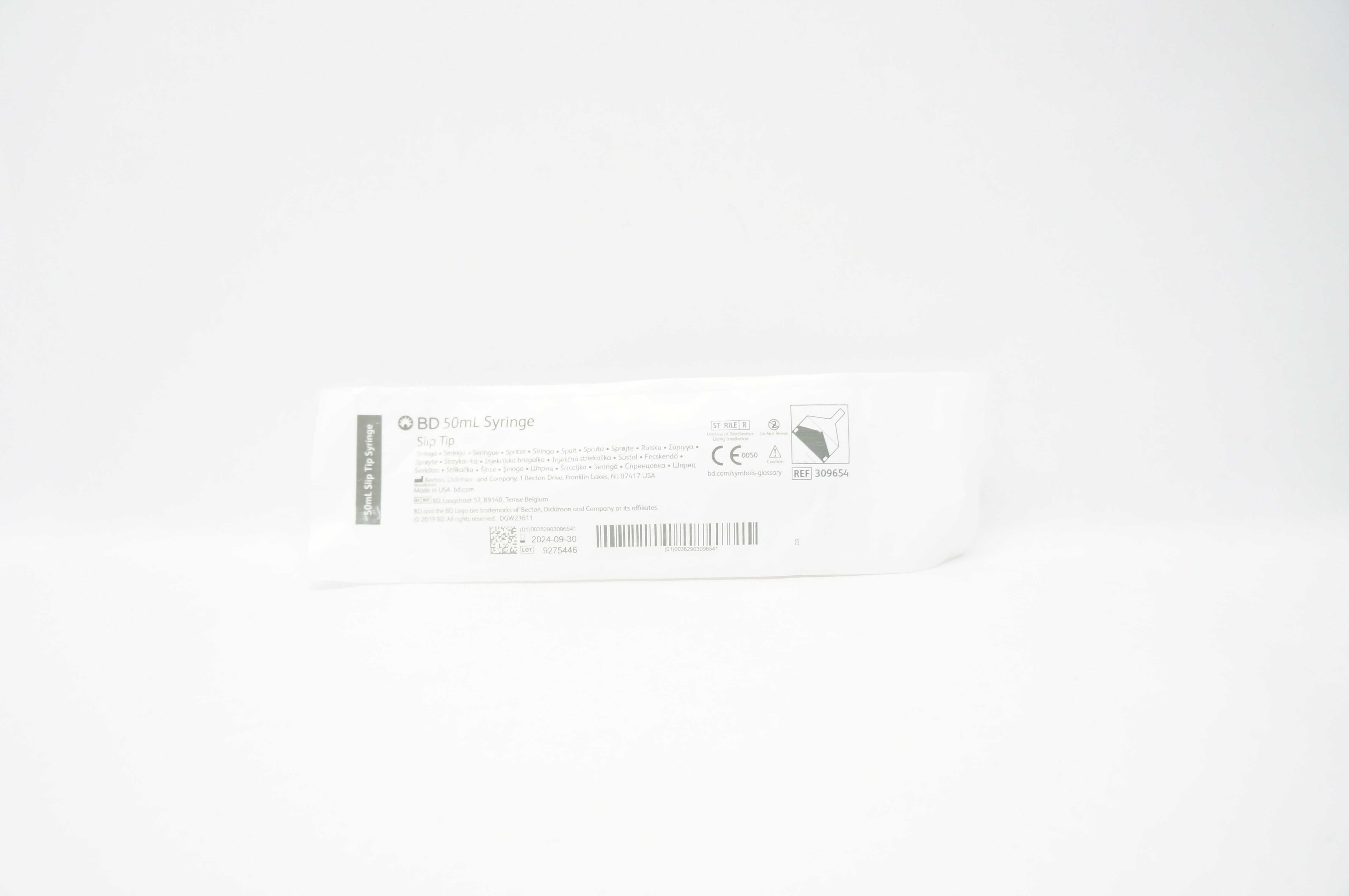 BD 309654 Slip Tip Syringe 50ml