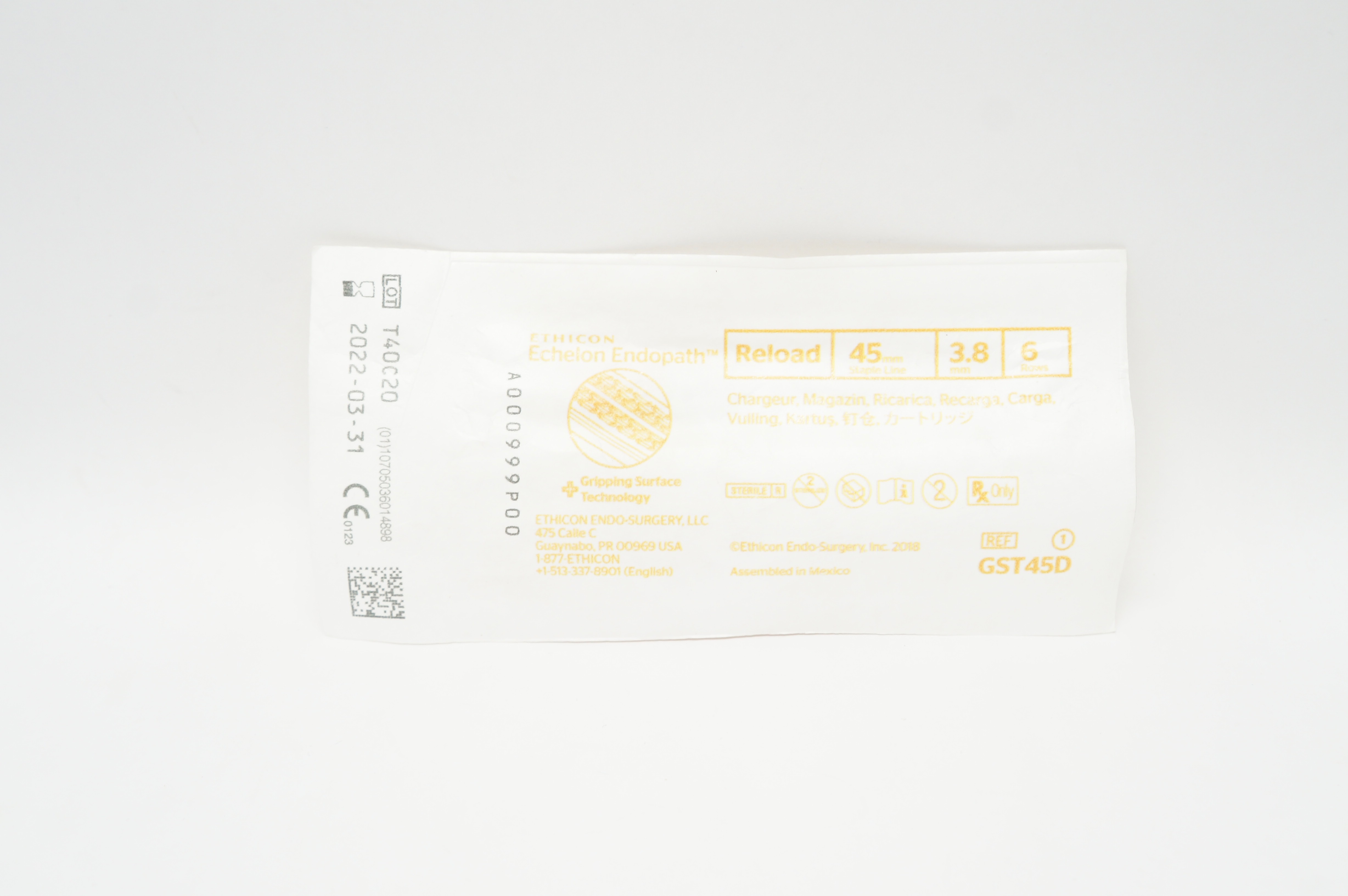 Ethicon GST45D Echelon Endopath Reload 45mm x 3.8mm 6 Rows (x)