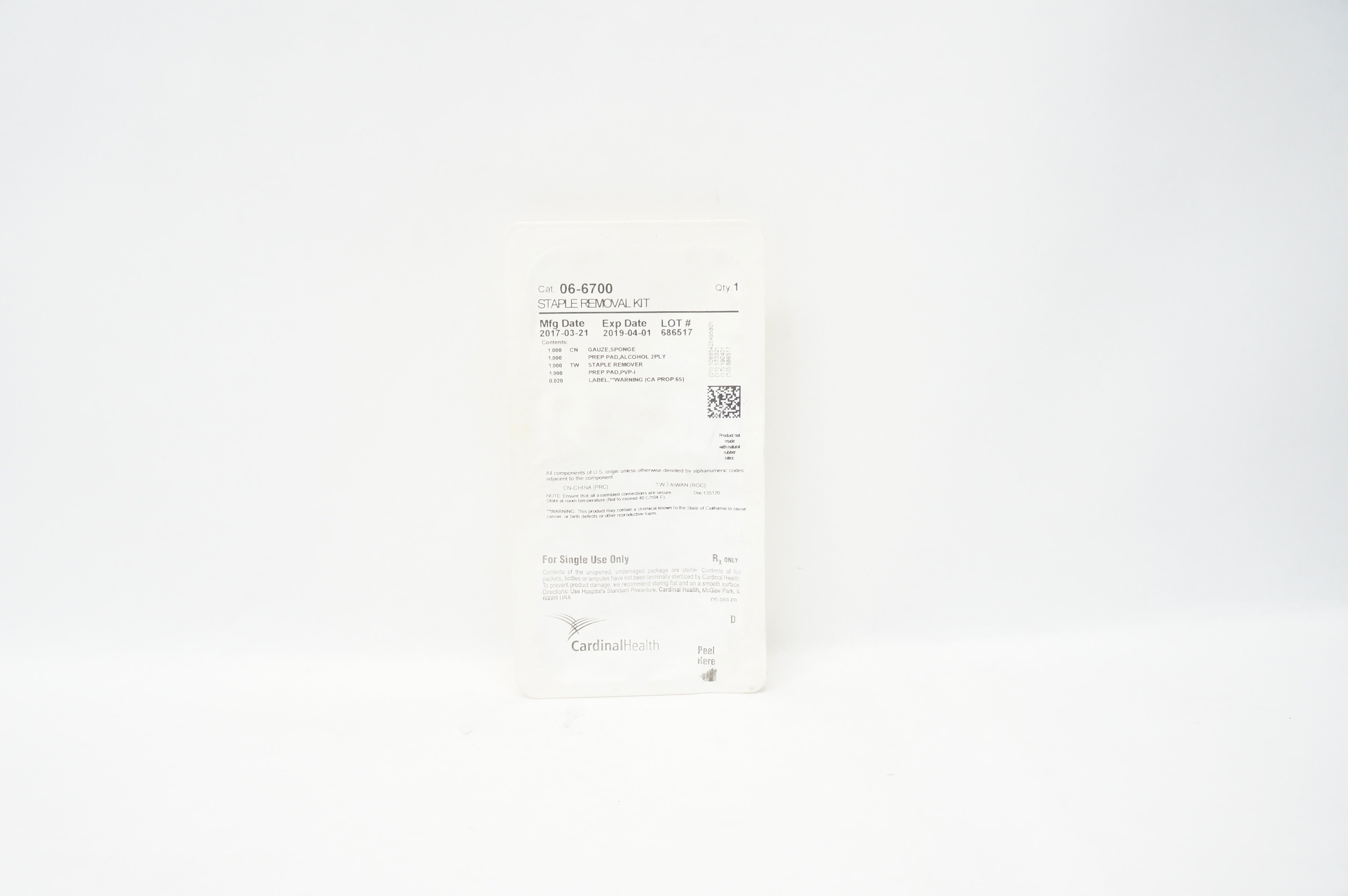 Cardinal Health 06-6700 Staple Removal Kit (x)