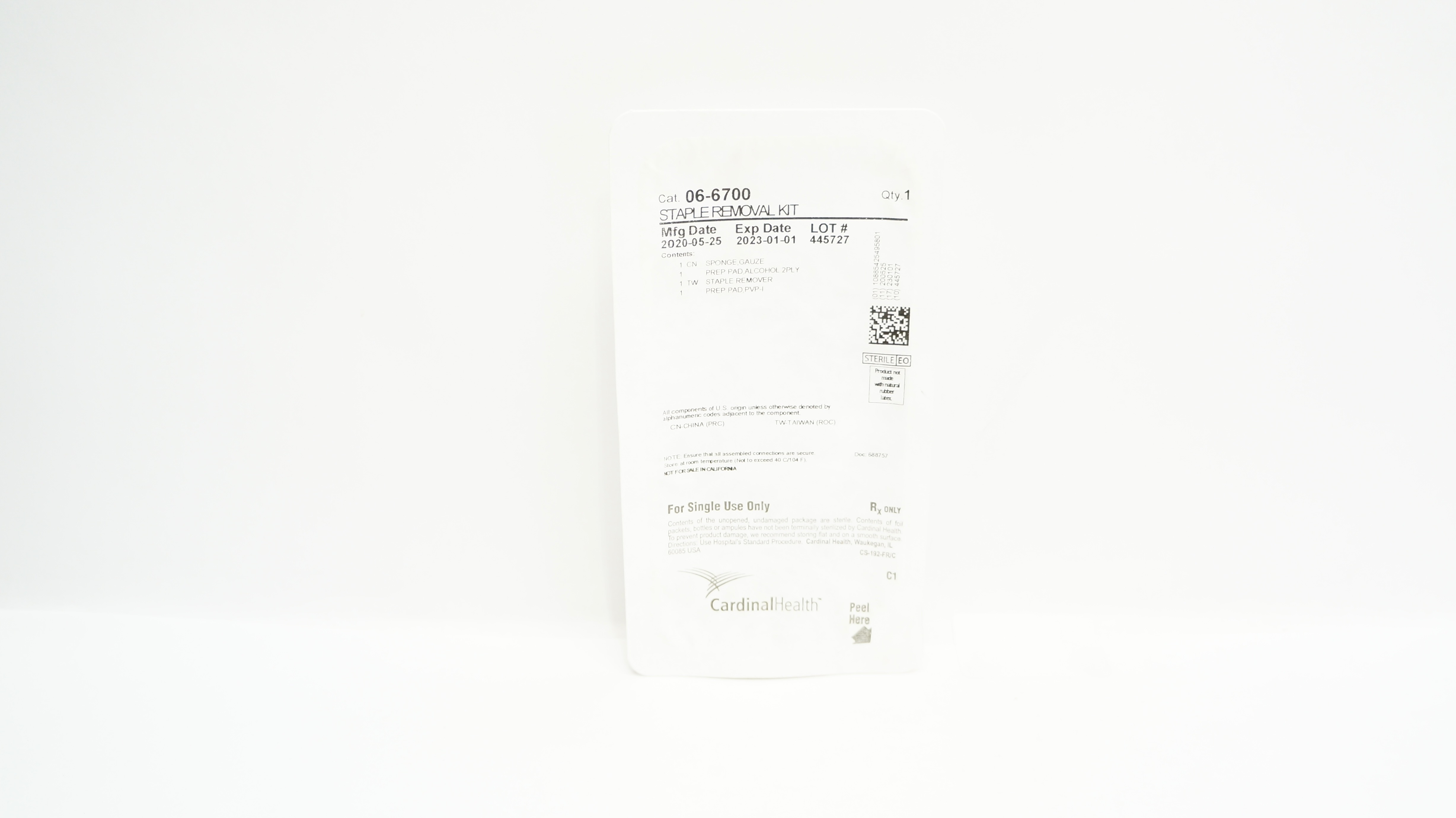 Cardinal Health 06-6700 Sterile Staple Removal Kit (x)