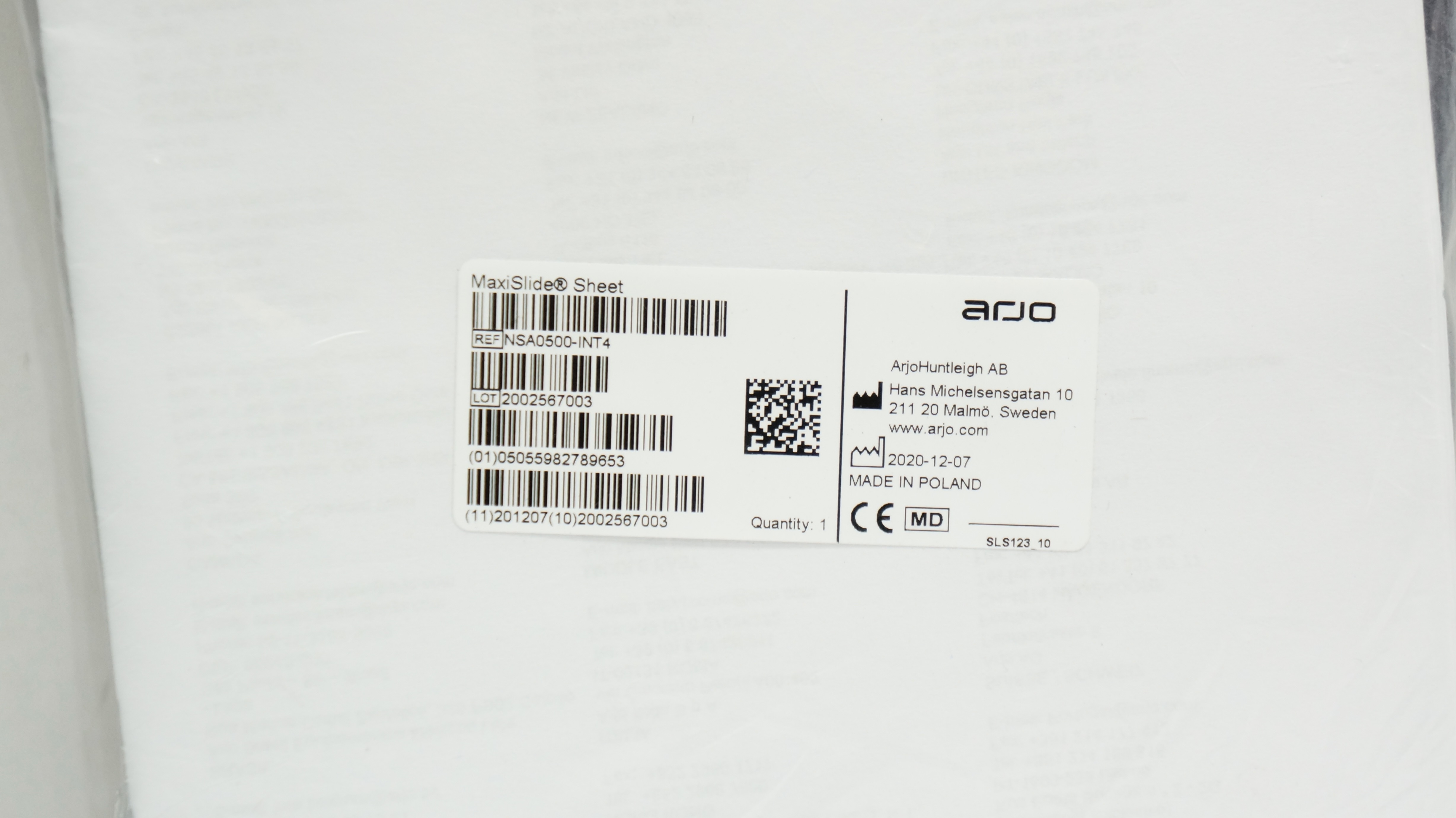 ArjoHuntleigh NSA0500-INT4 MaxiSlide Sheet