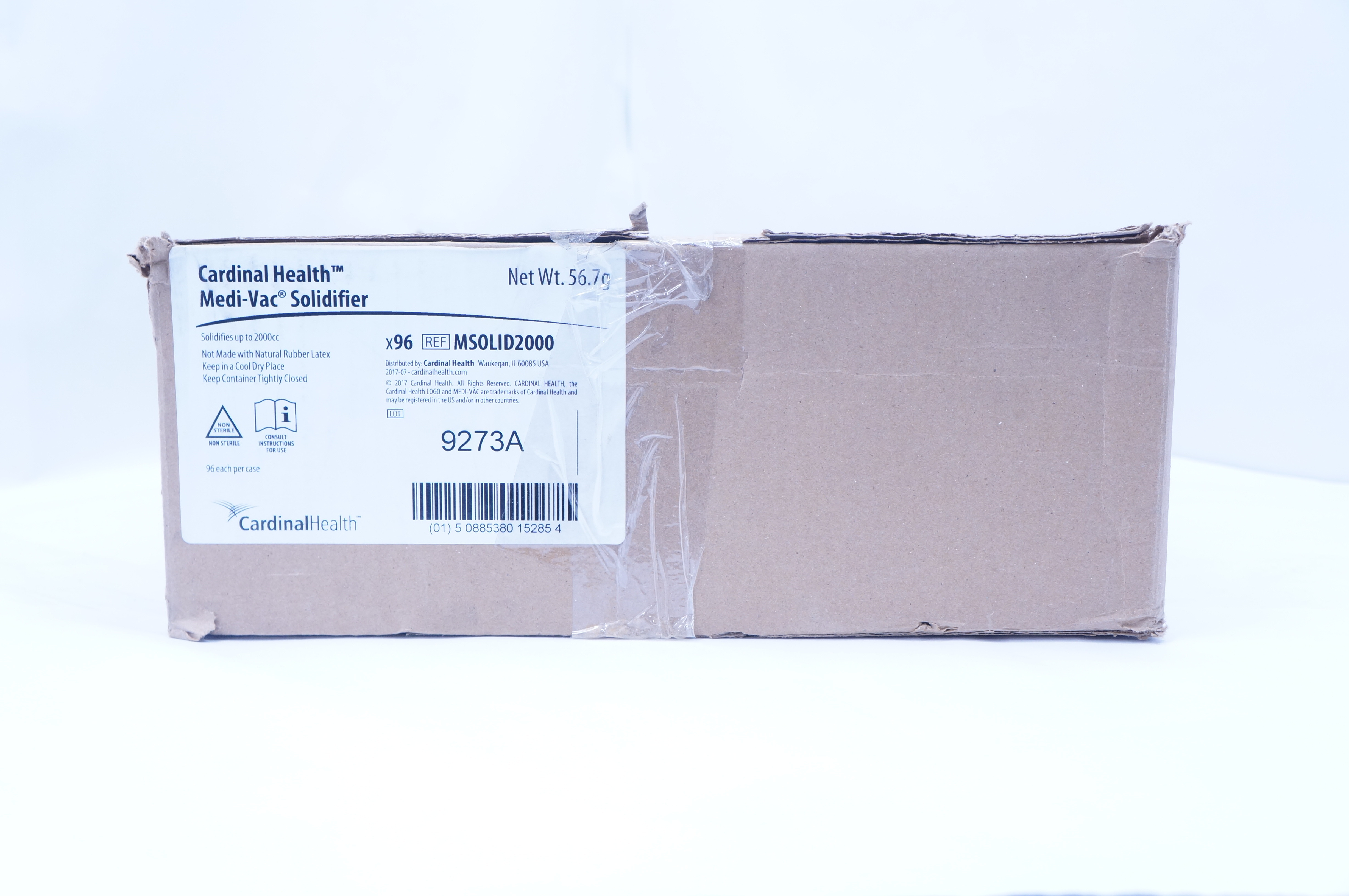 Cardinal Health MSOLID2000 Medi-Vac Solidifier 2000cc - Case of 96