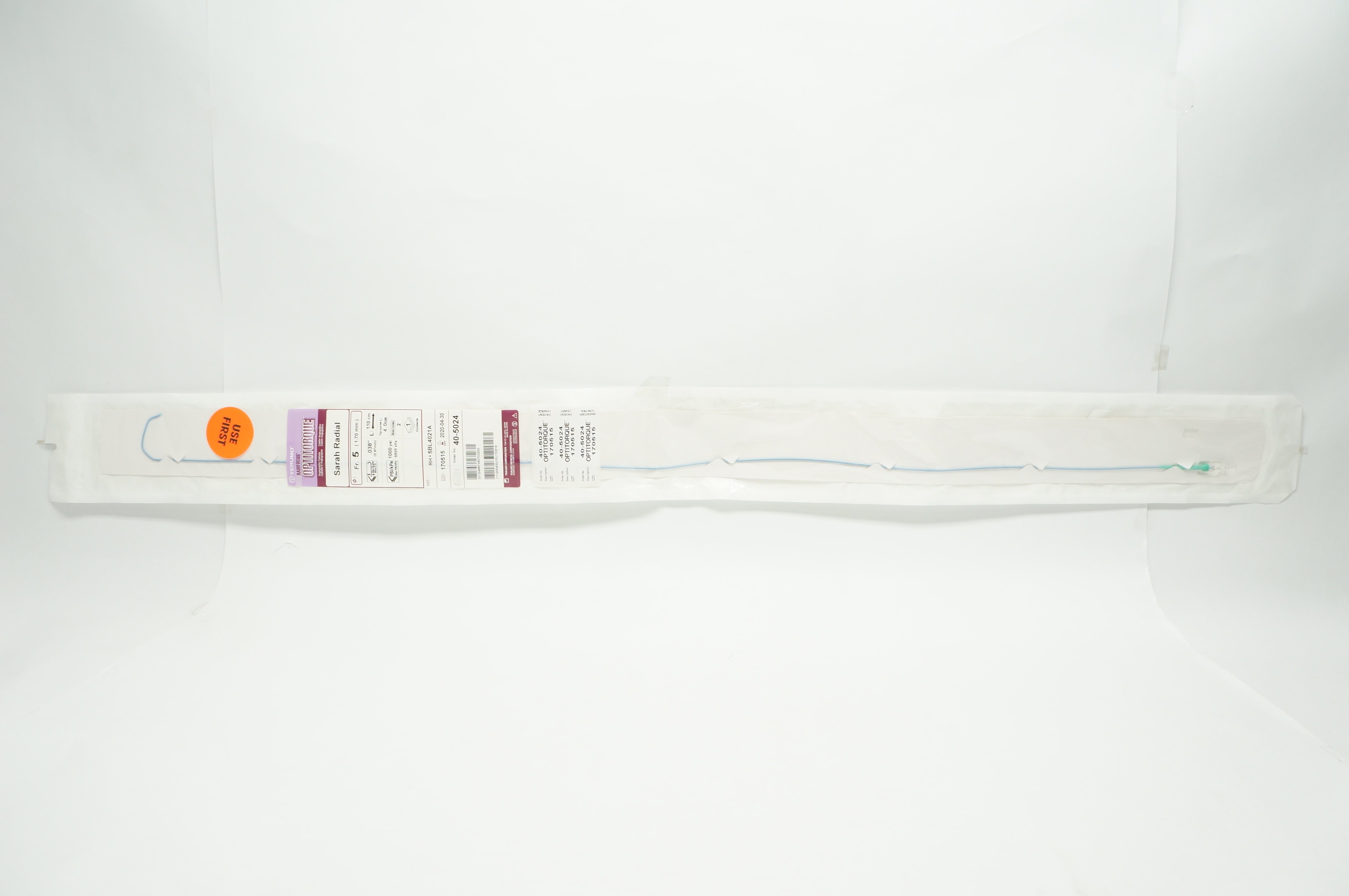Rf Optitorque Terumo RH*5BL4021A RadiFocus Optitorque Angiographic Cath. 5Fr x 110cm (x)