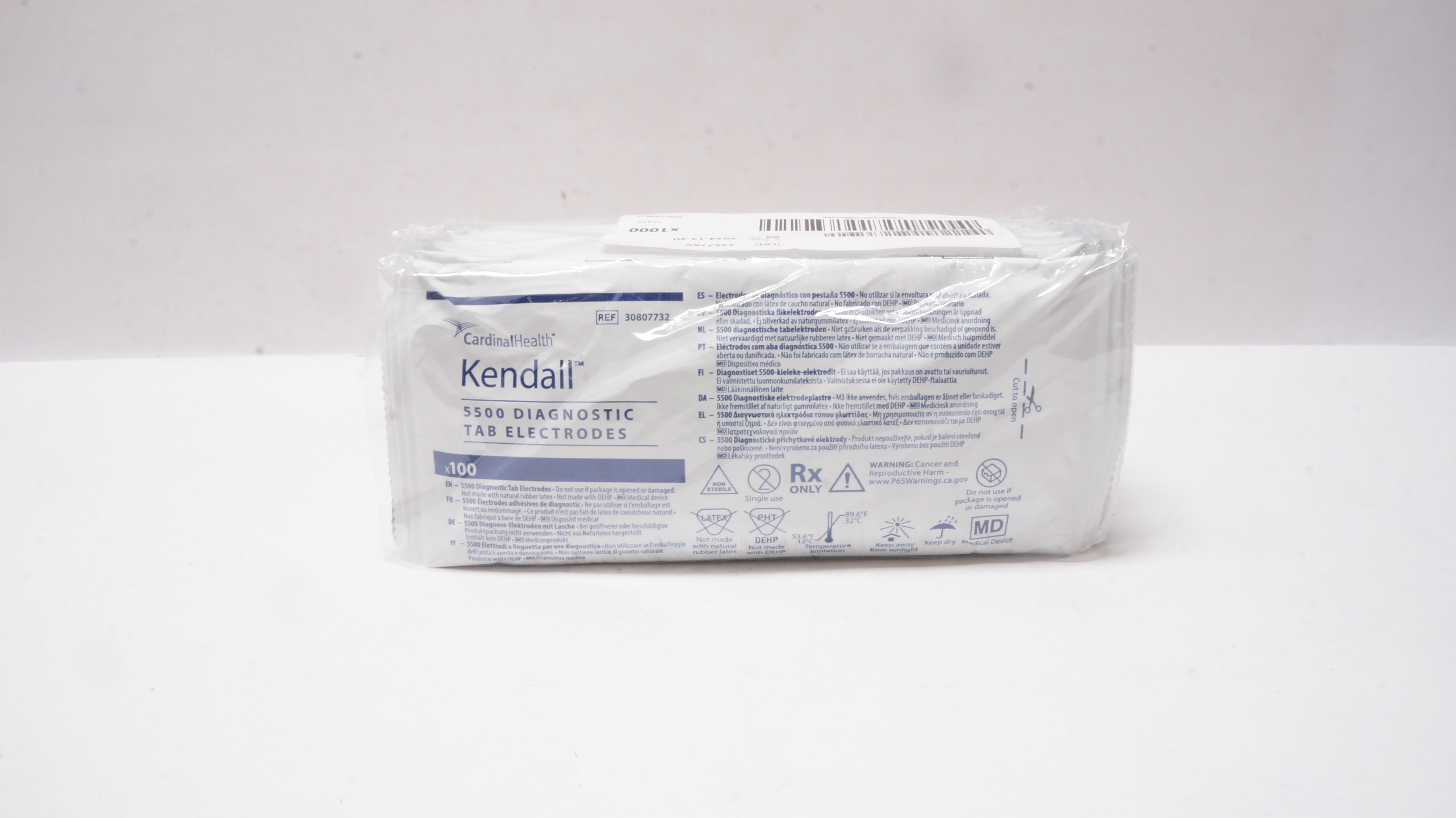 Cardinal Health 30807732 Kendall 5500 Diagnostic Tab Electrodes - Pack of 100