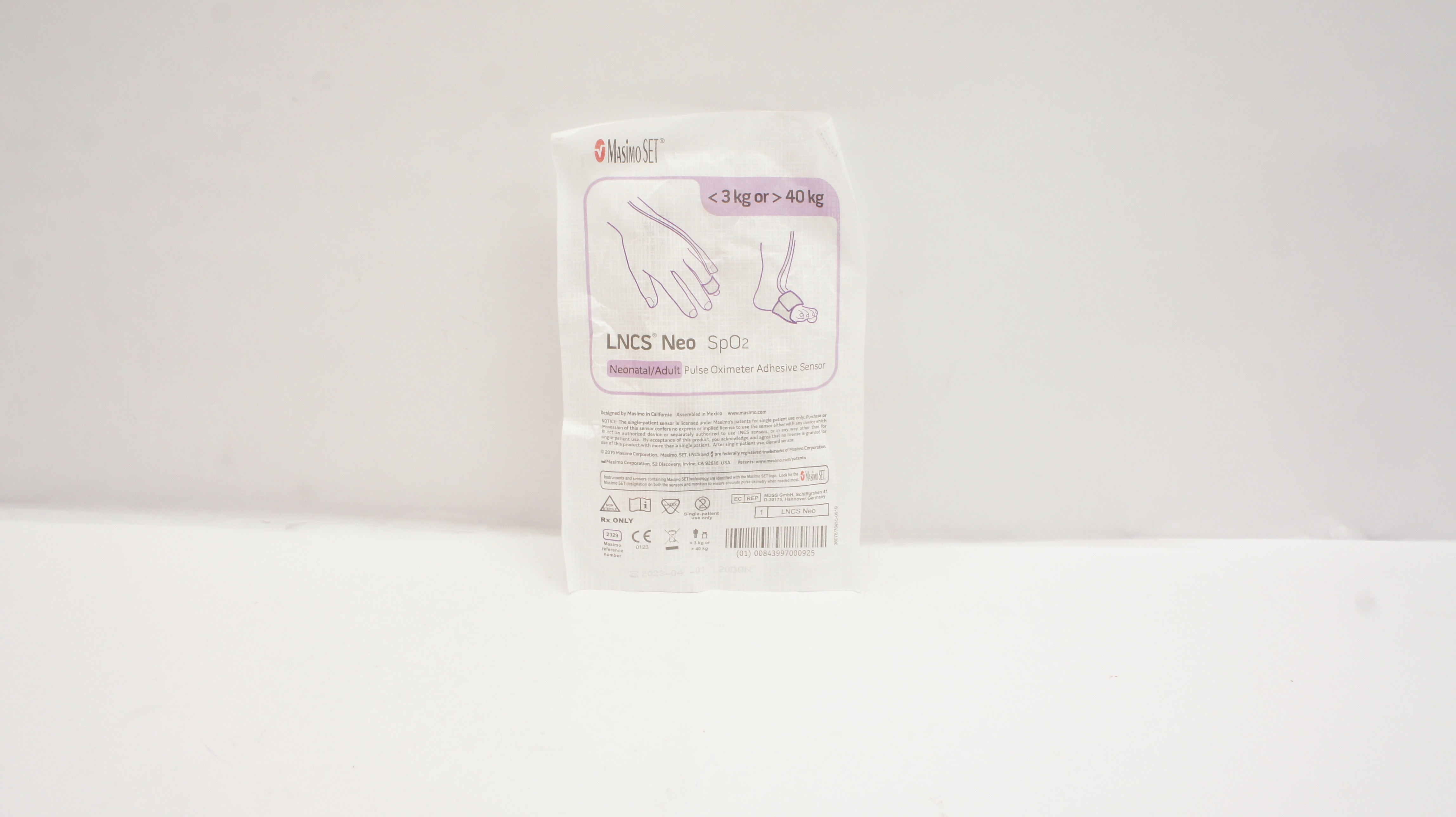 MasimoSet 2329 Neonatal/Adult Pulse Oximeter Adhesive Sensor < 3kg or > 40kg (x)