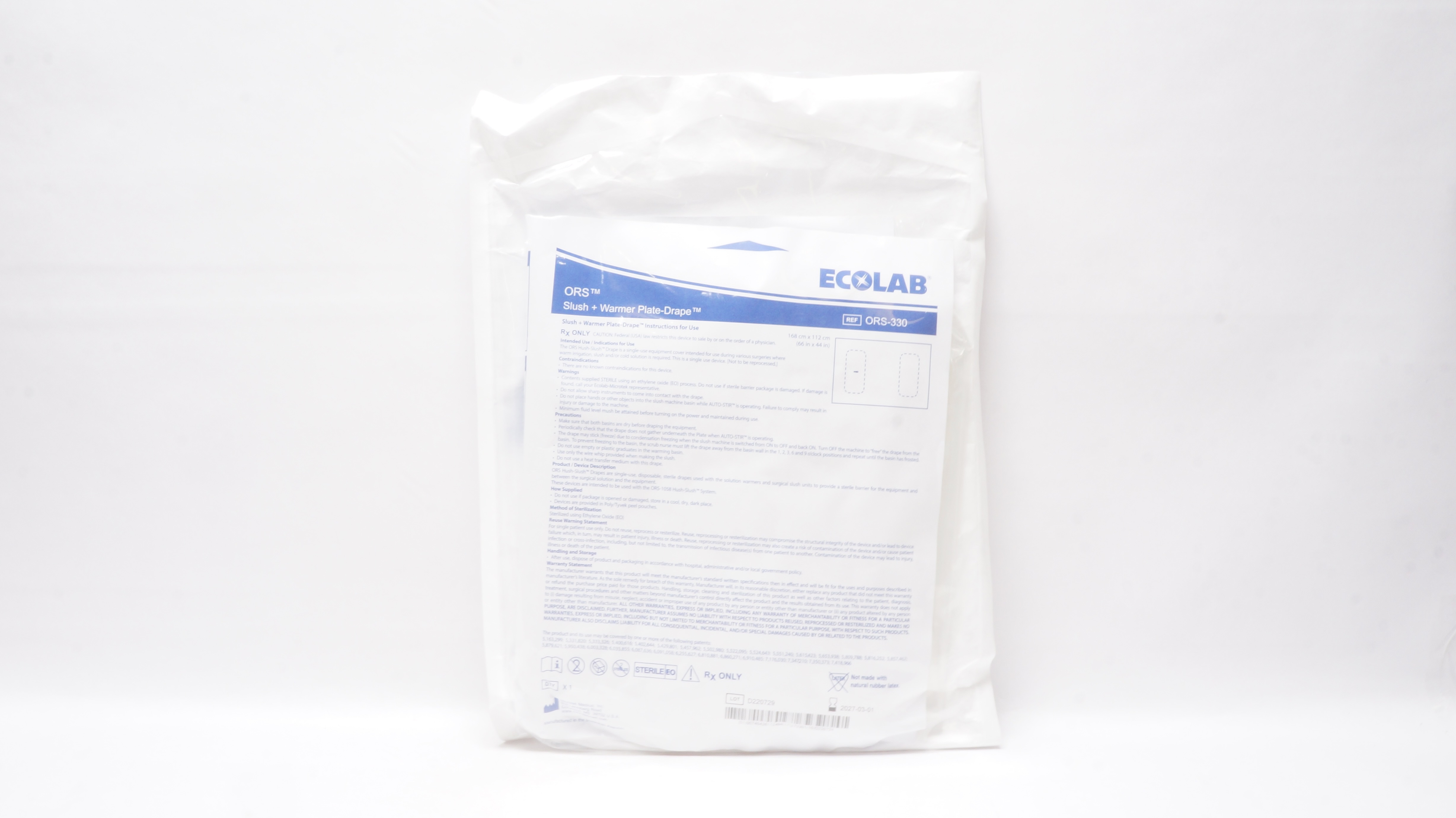 Microtek ORS-330 Ecolab OPS Slush Warmer Plate-Drape 66inch x 44inch