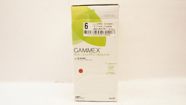 Ansell 20687260 Gammex PI Underglove Surgical Gloves Size 6 - Box of 50