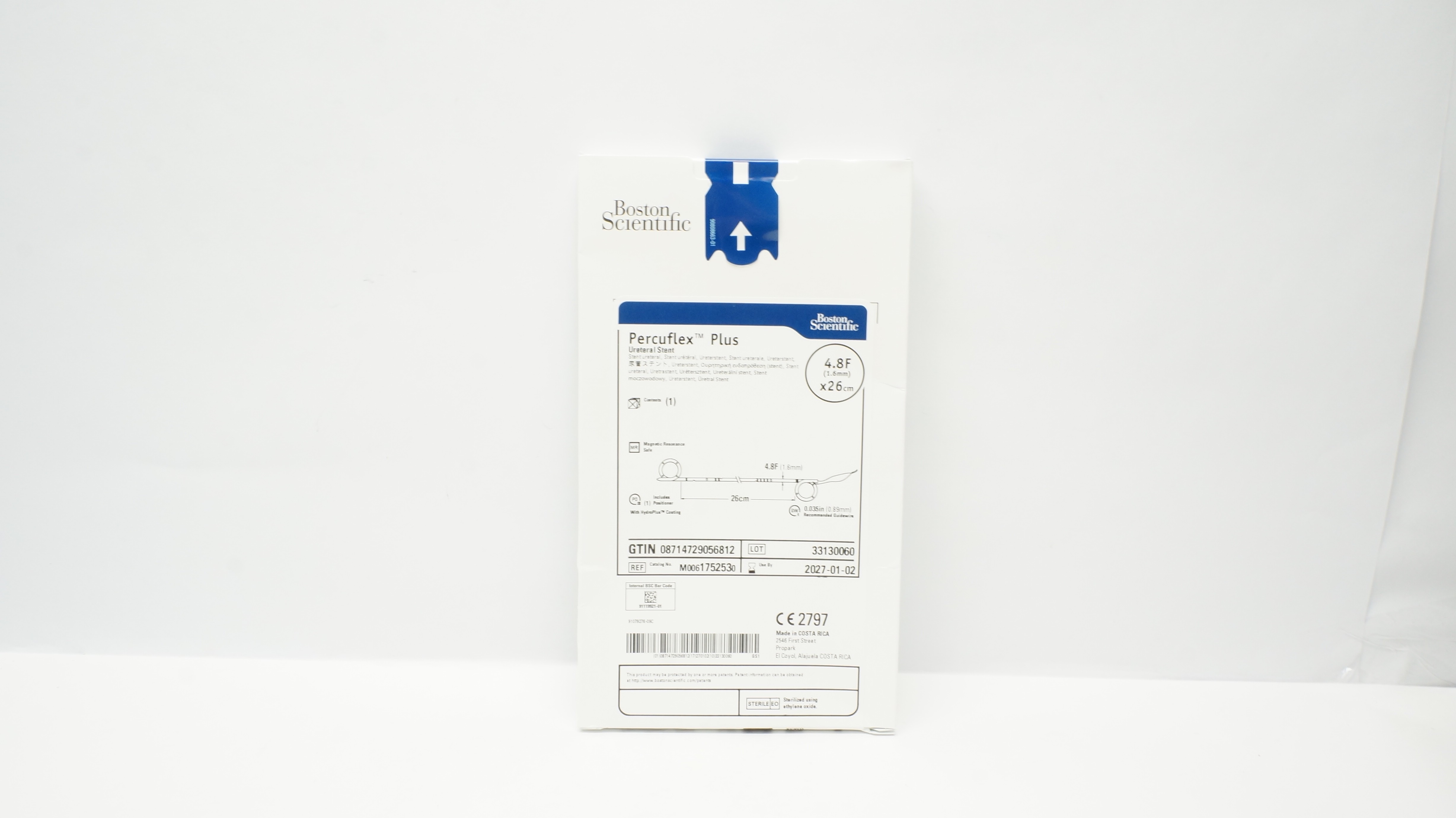Boston Scientific M0061752530 Percuflex Plus Ureteral Stnt, 4.8F x 26cm