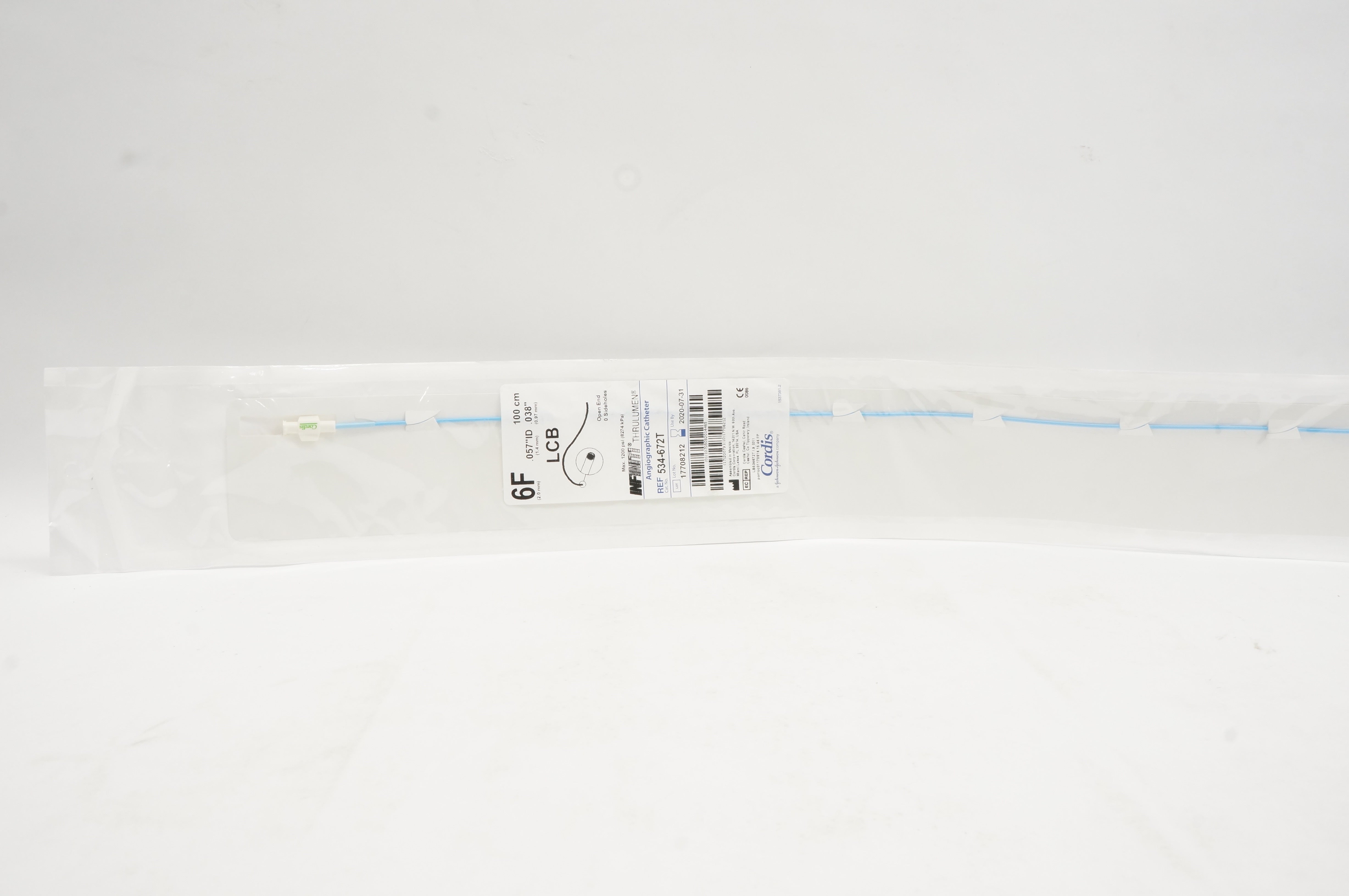 Cordis 534-672T Infinit Thrulument, LCB 6F x 0.038inch x 100cm (x)