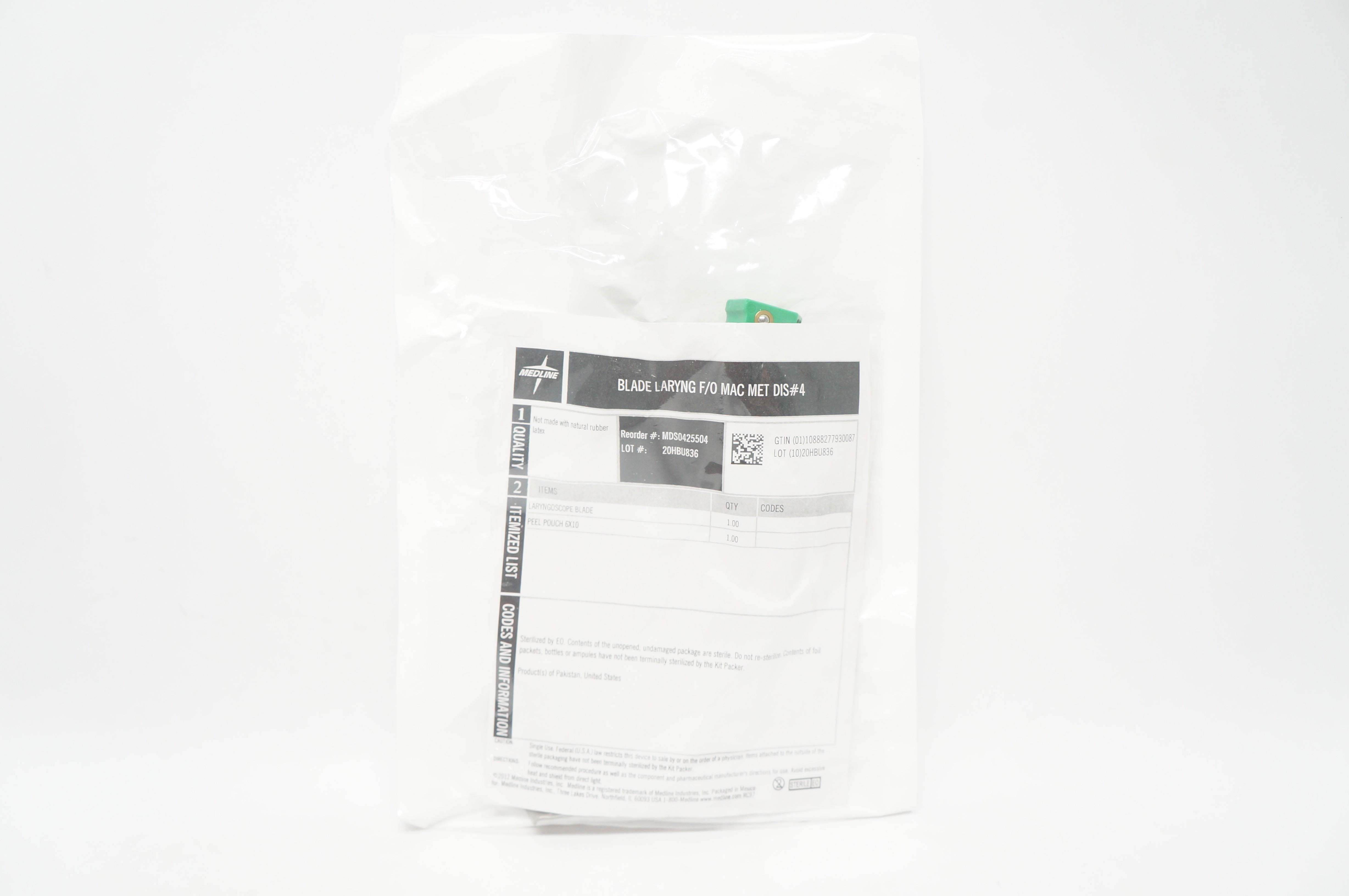 Medline MDS0425504 Blade Laryng F/O Mac Met Dis #4