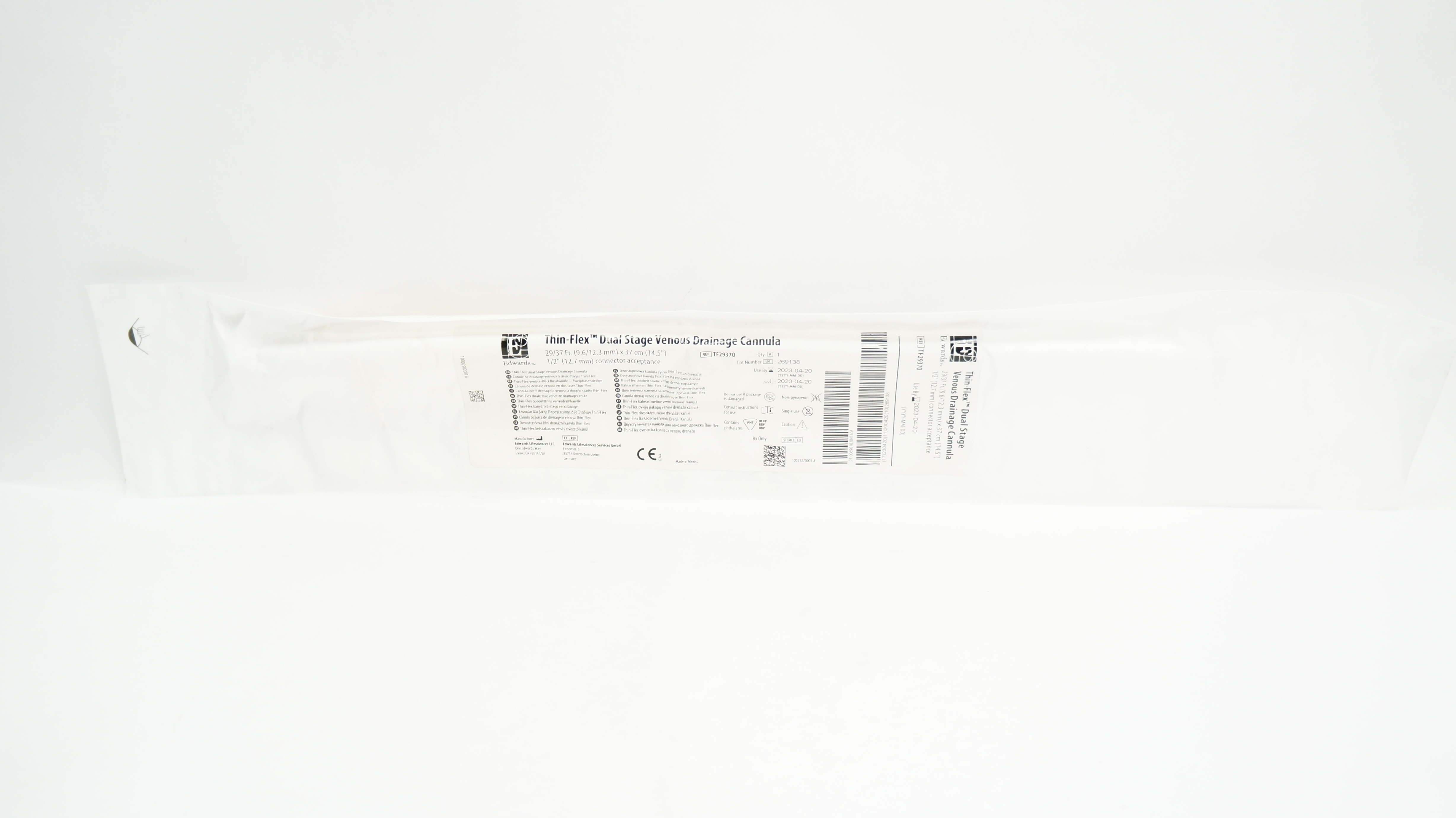 Edwards Lifesciences TF293702 Dual Stage Venous Drainage Cannula 29