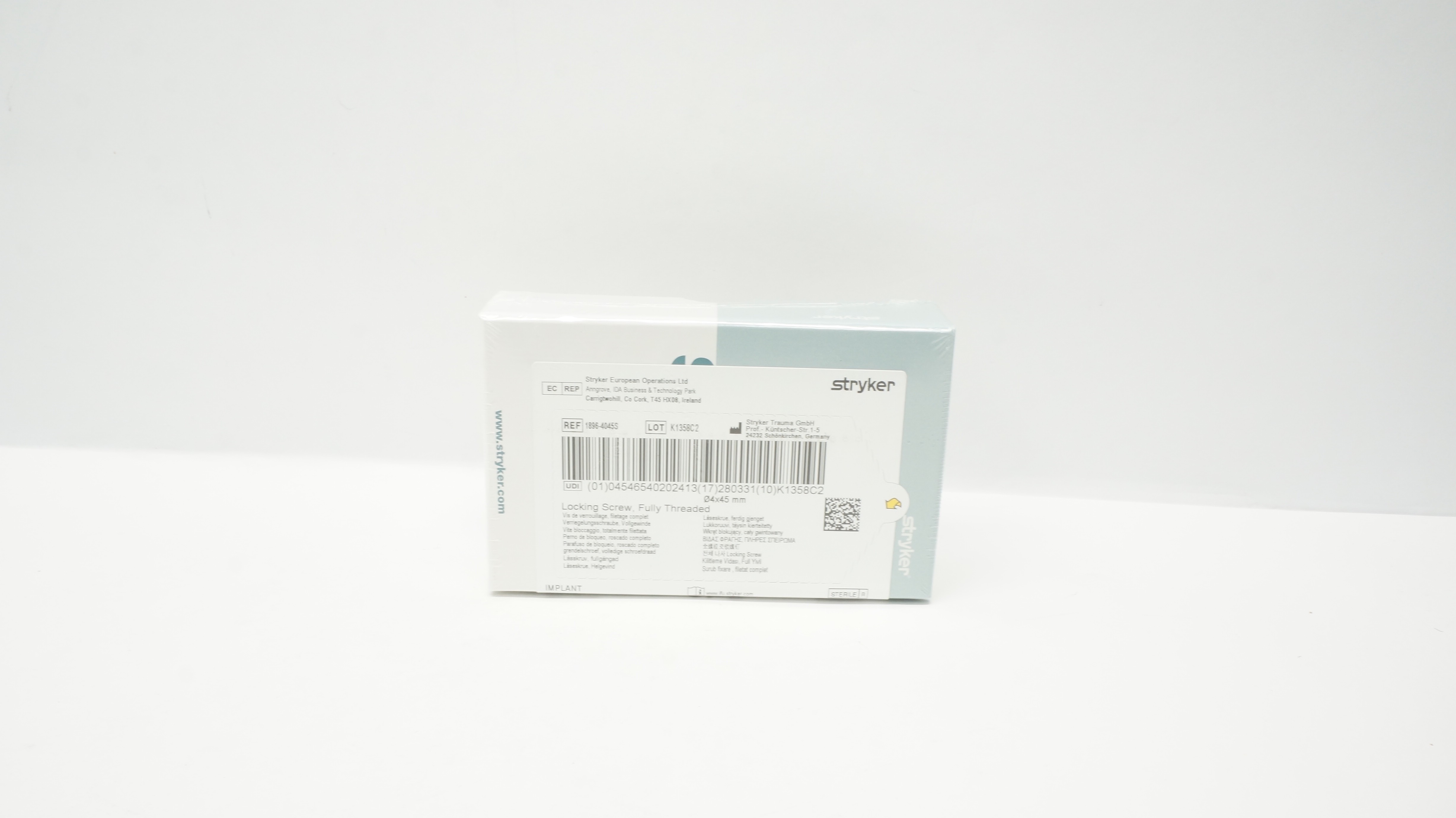 Stryker 1896-4045S Locking Screw,Fully Threaded 4 x 45mm