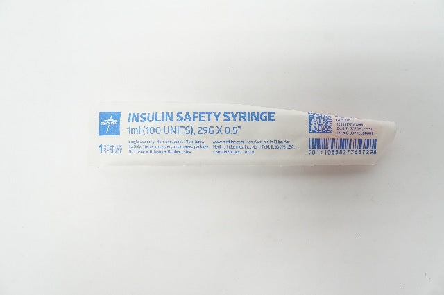 Medline SYRSI101292 Insulin Safety Syringe 1ml 29G x 0.5inch