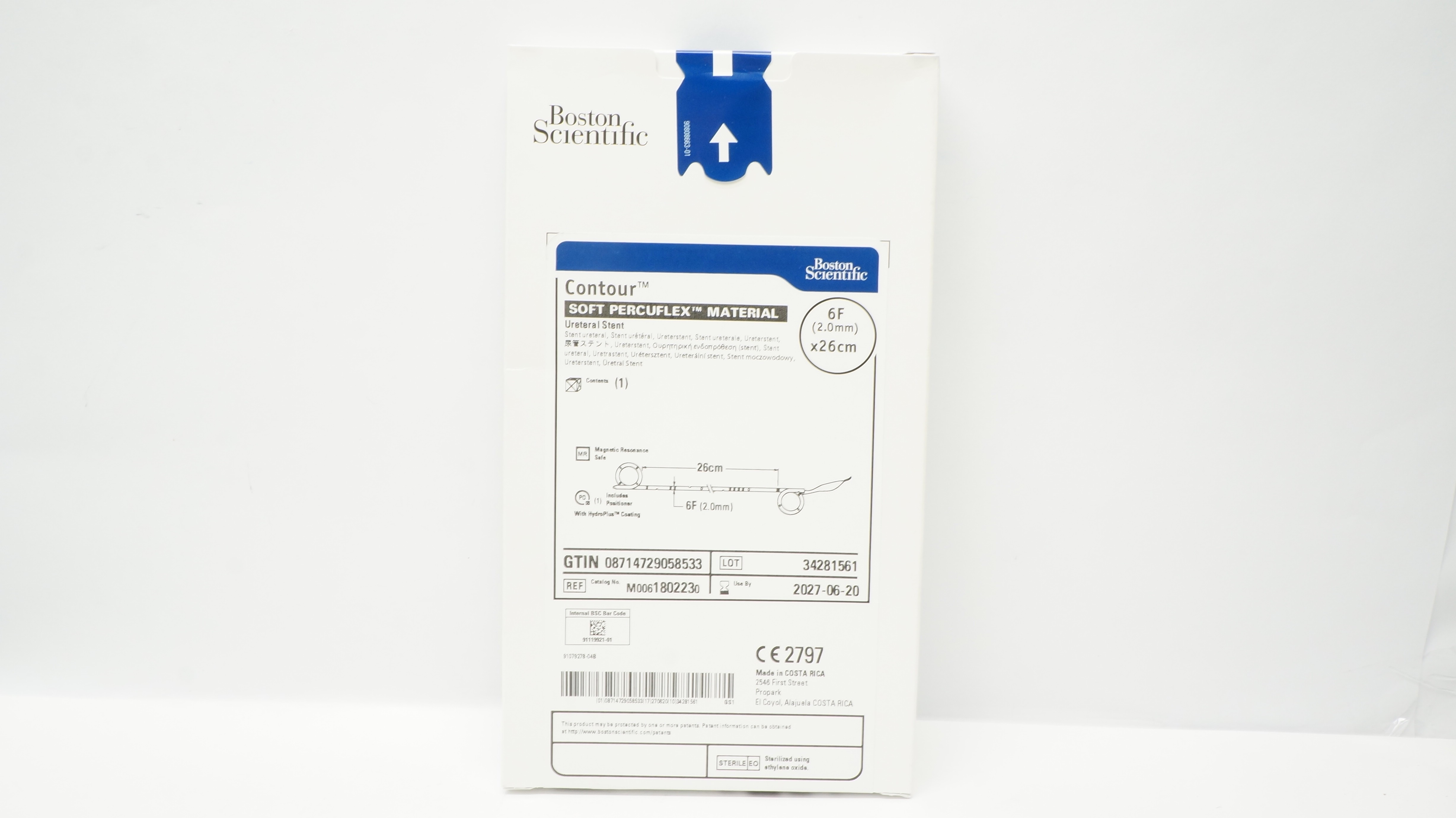 Boston Scientific M0061802230 Contour Soft Percuflex Ureteral Stnt 6F x 26 cm