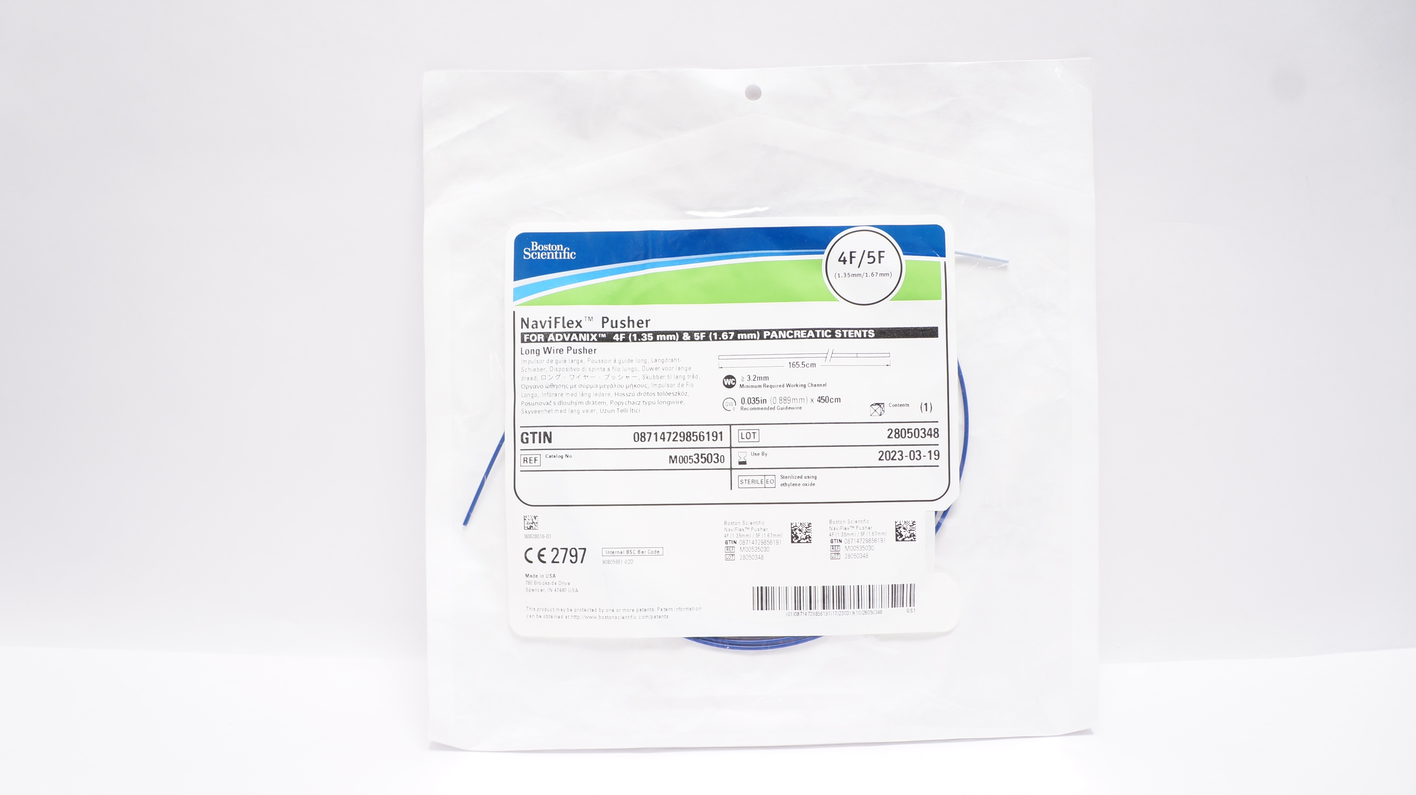 Boston Scientific M00535030 NaviFlex Long Wire Pusher 4F/5F (x)