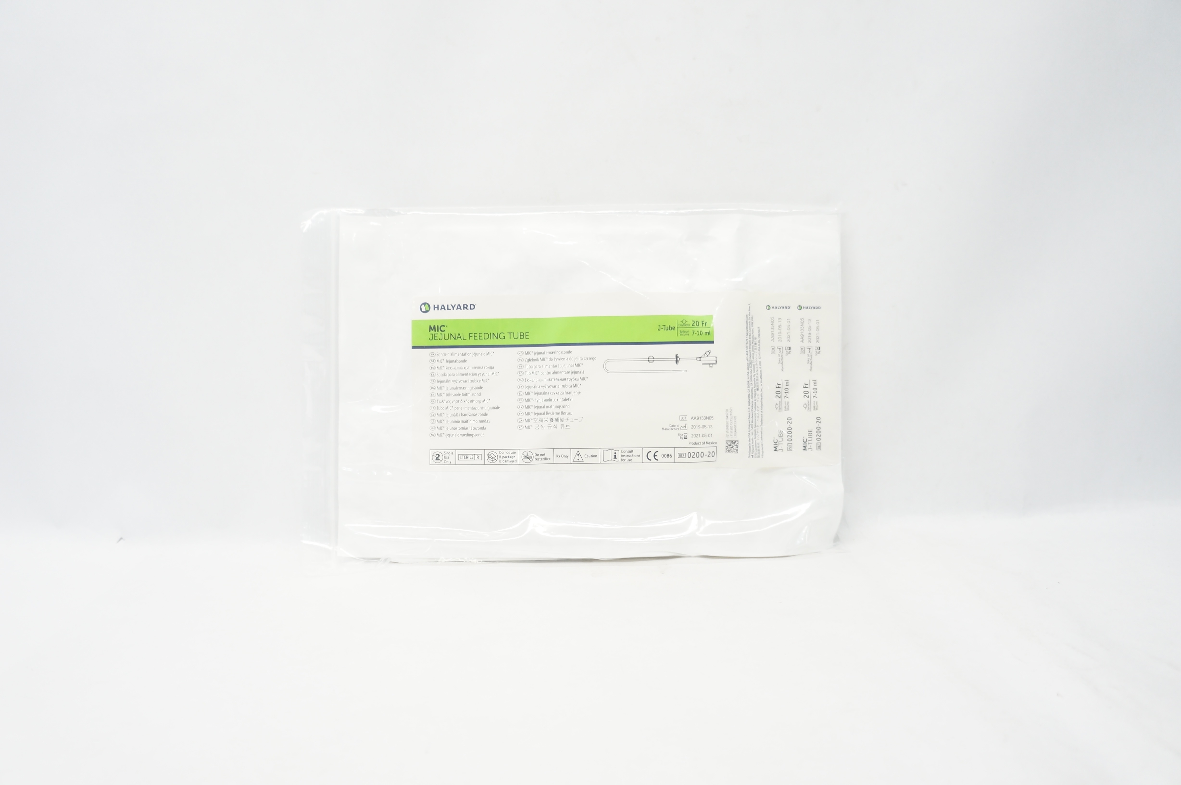 Halyard 0200-20 MIC Jejunal Feeding Tube 20Fr 7-10mL (x)