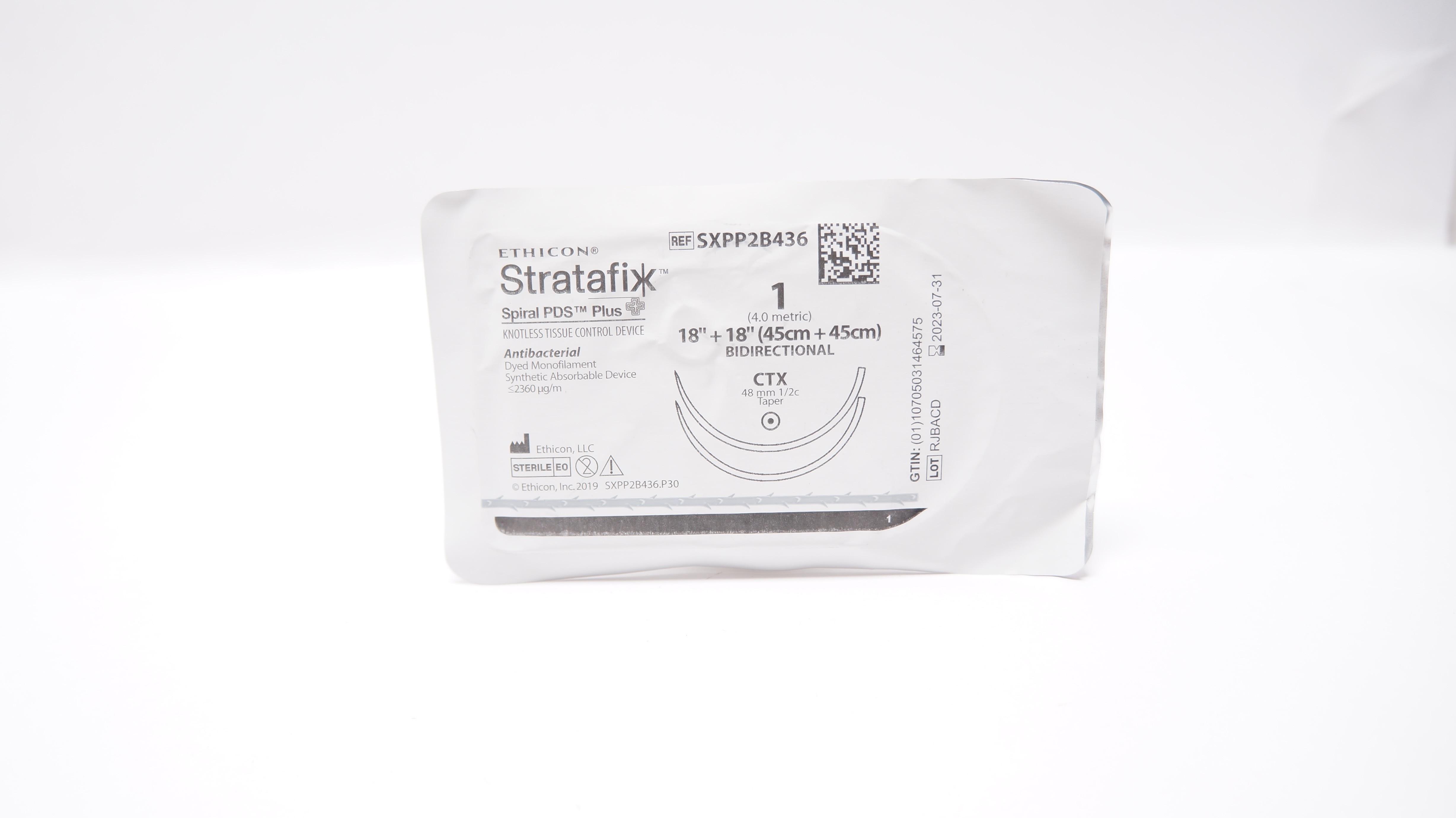 Ethicon SXPP2B436 1 STRATAFIX, CTX, 48mm 1/2c Taper, 18+18inch (x)