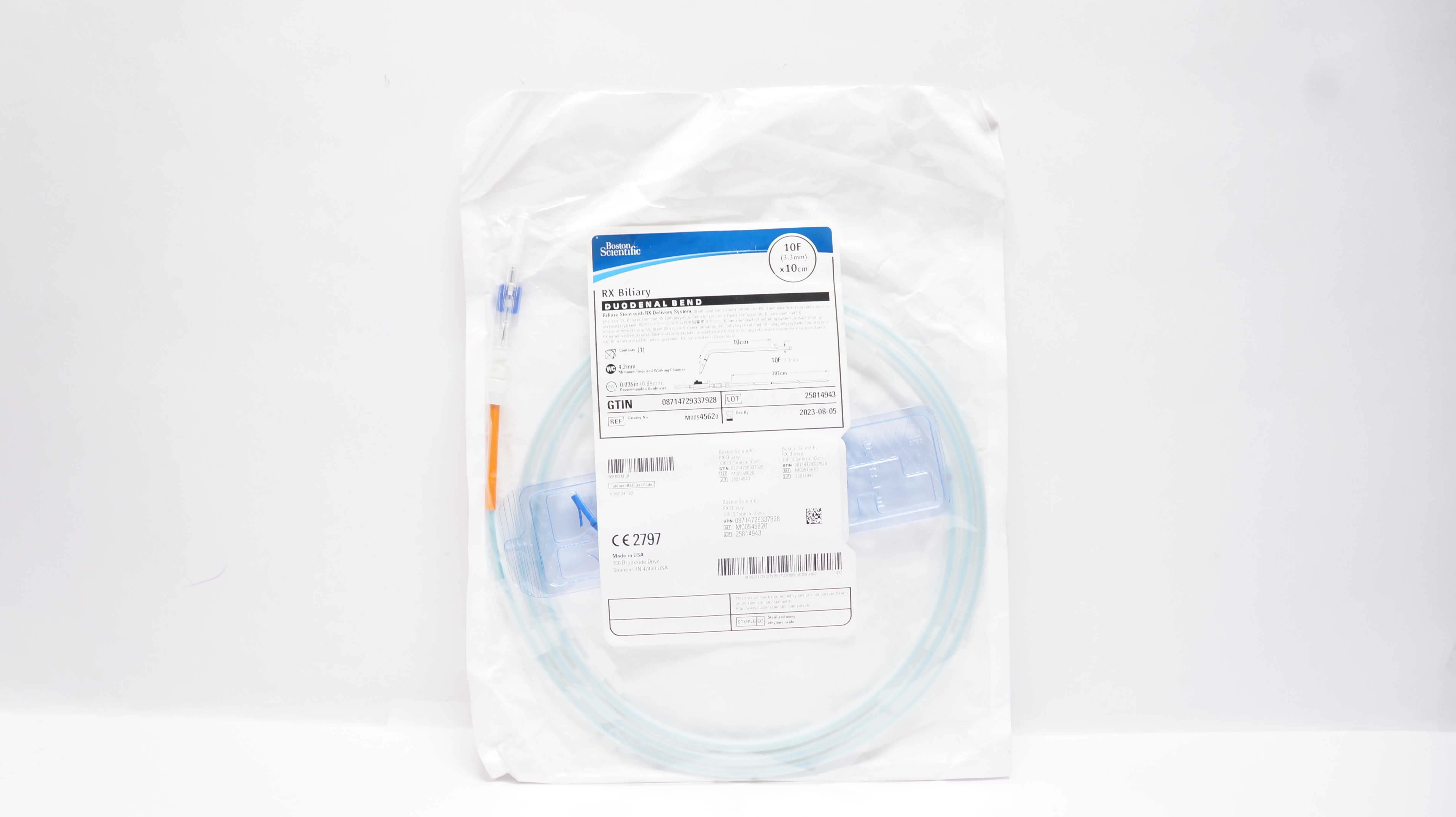 Boston Scientific M00545620 RX Biliary Duodenal Bend Stnt 10F x 10cm (x)