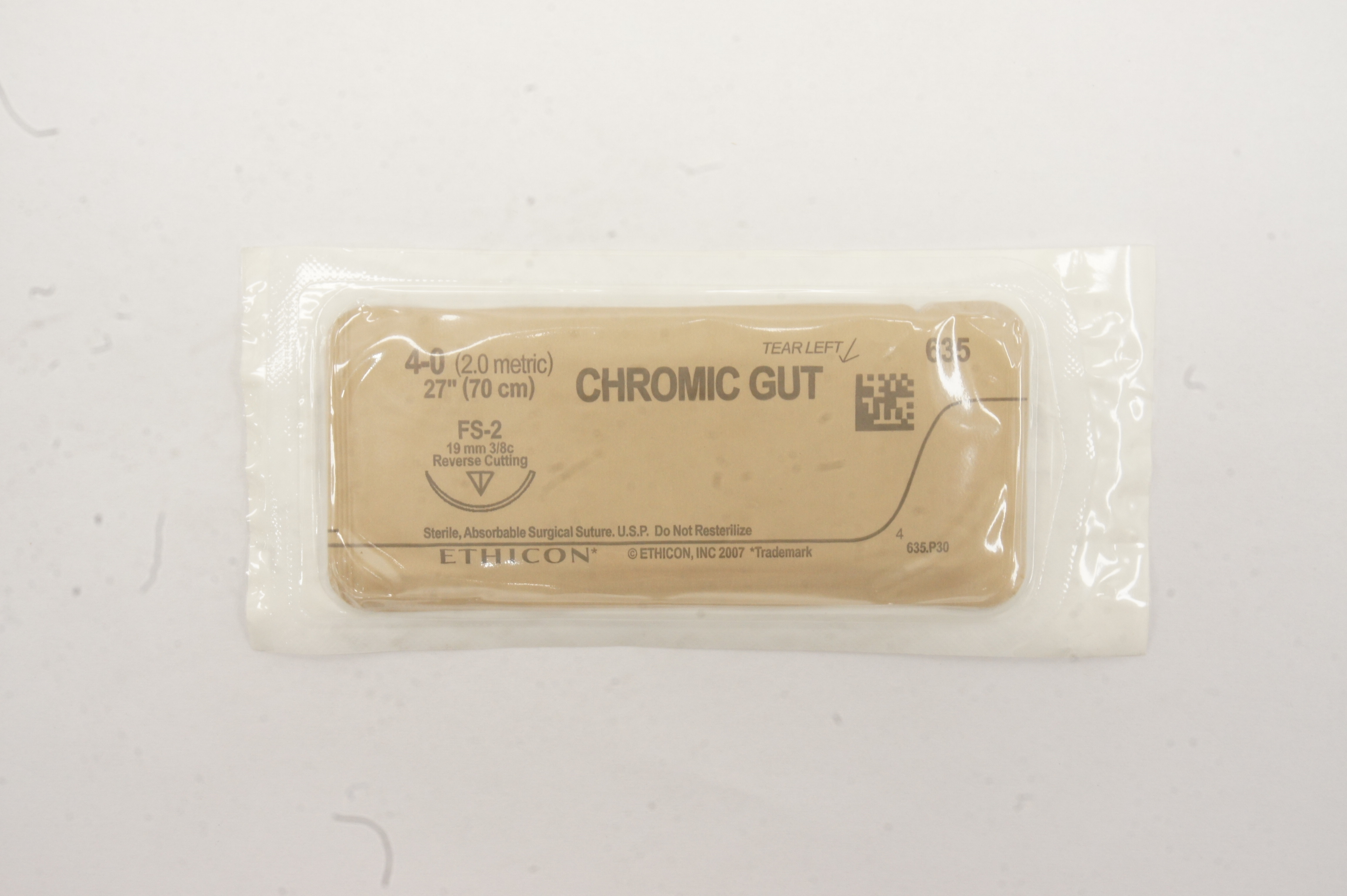 Ethicon 635 4-0 CHROMIC GUT FS-2 19mm 3/8c Reverse Cutting 27inch (x)