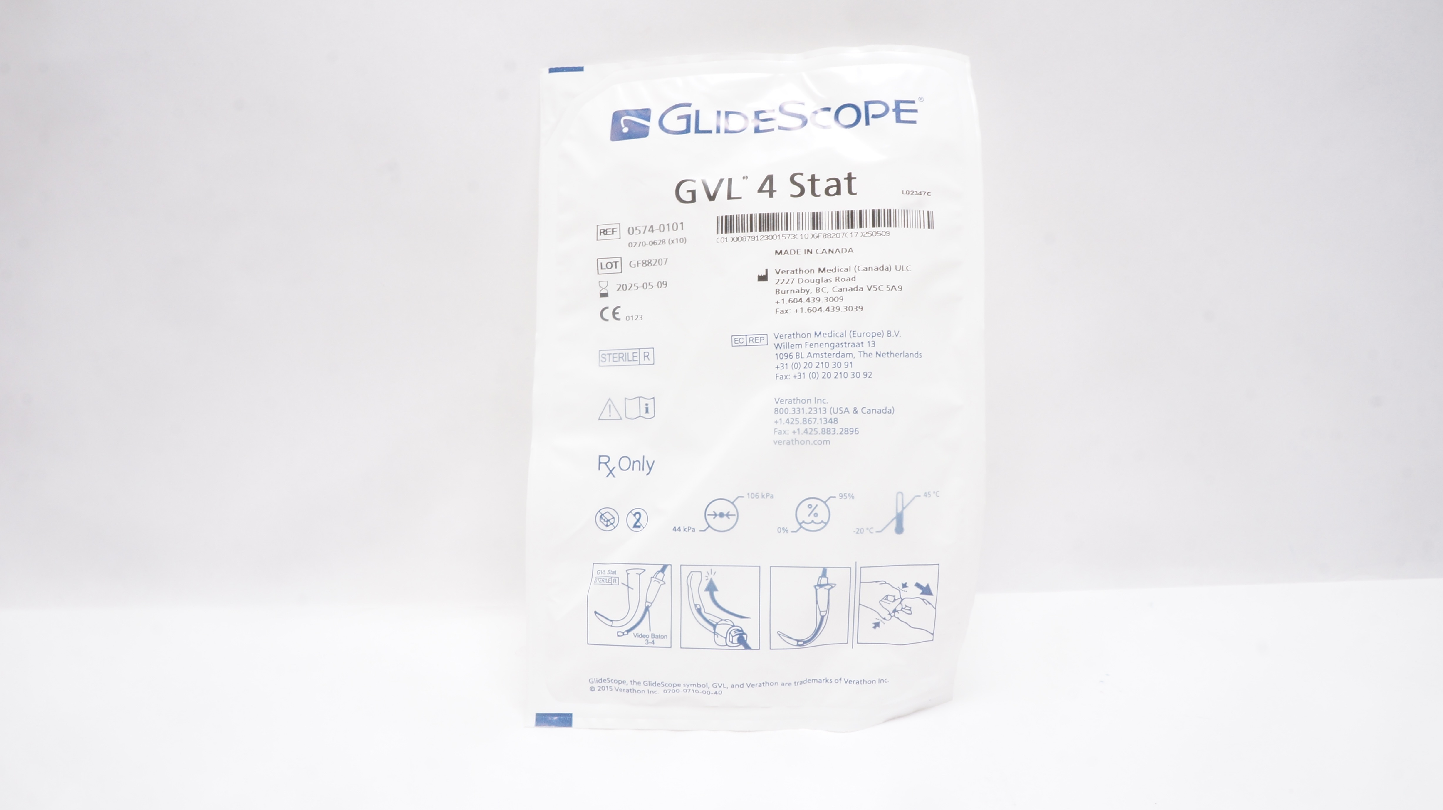 Verathon Medical 0574-0101 GlideScope Video GVL 4 Stat