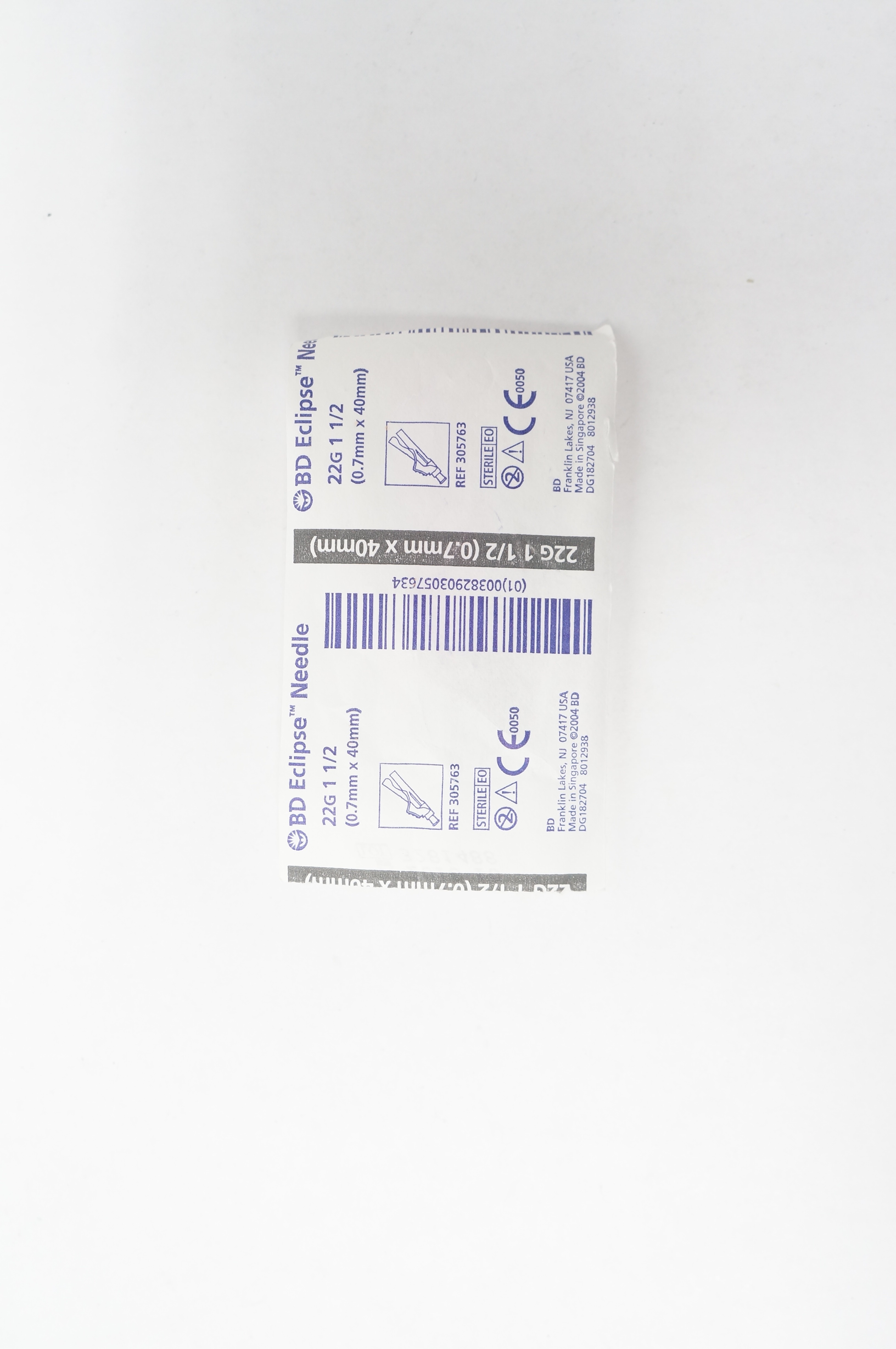 BD 305763 Eclipse Ndle 22G x 1-1/2inch (x)