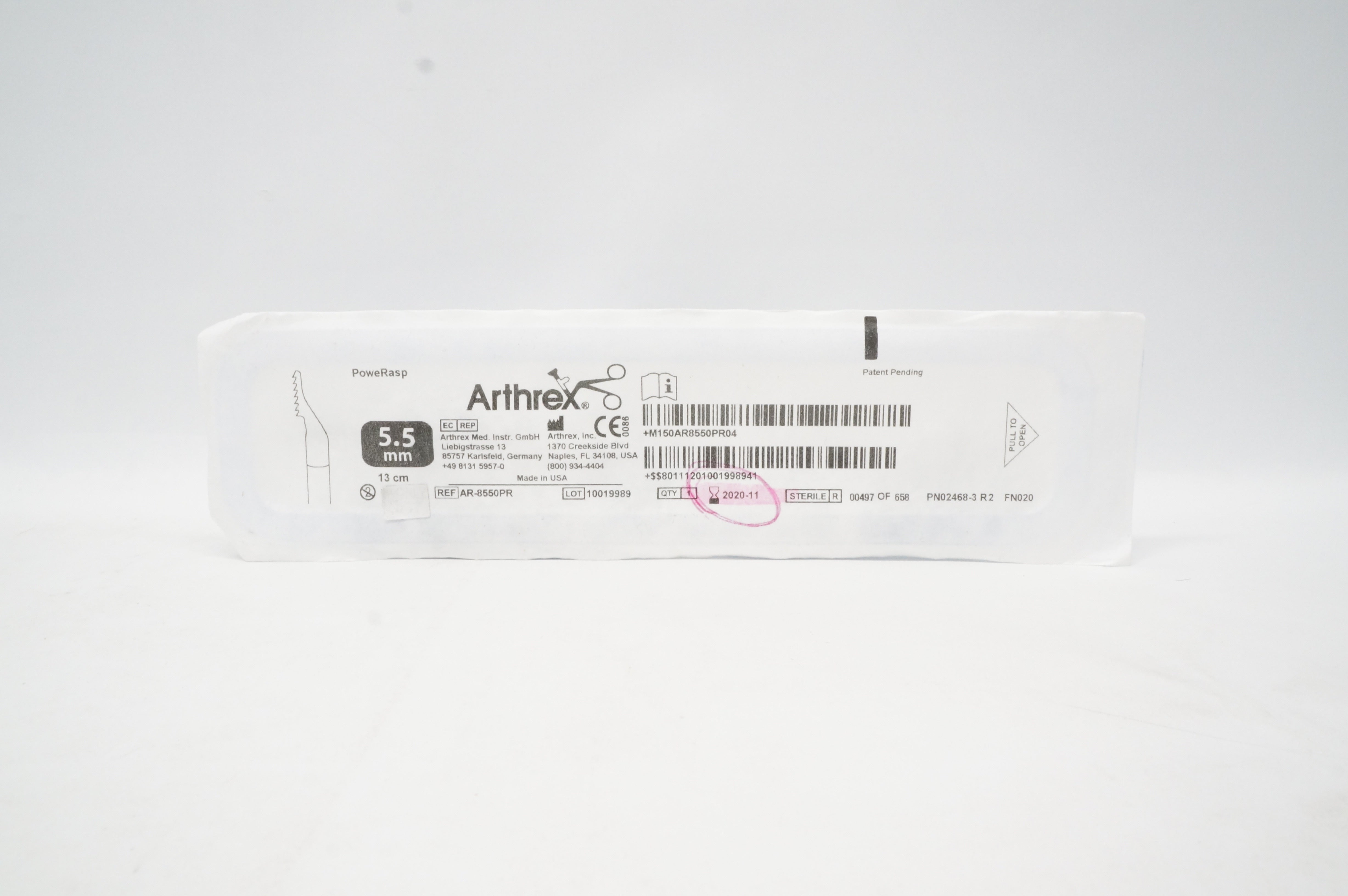 Arthrex AR-8550PR PoweRasp 5.5mm x 13 cm (x)