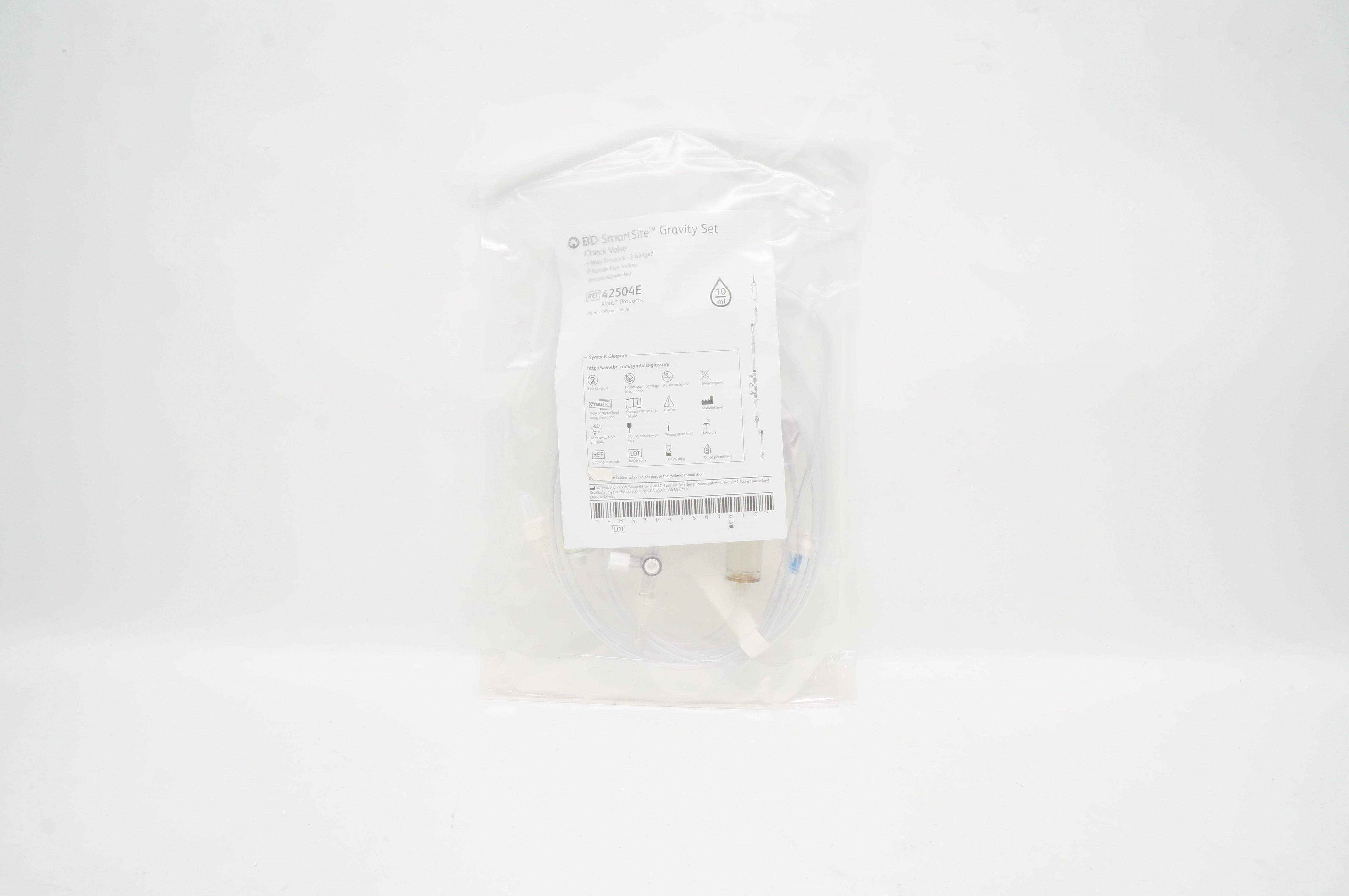 BD 42504E SmartSite Gravity Set Check Valve 10mL