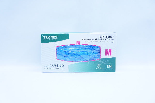 Tronex 9394-20 Powder-Free Nitrile Exam Gloves, Medium - Box of 150