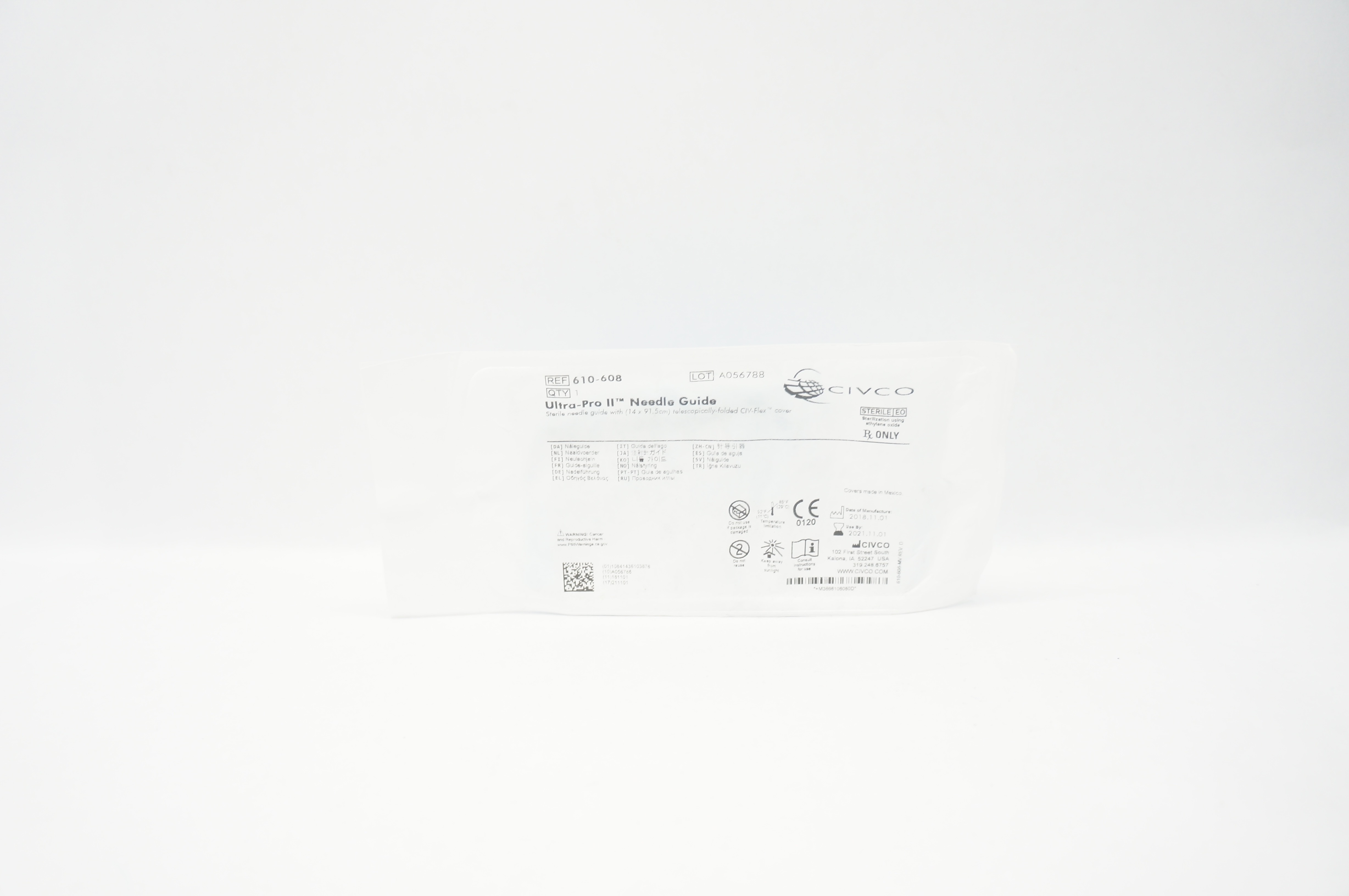 Civco 610608 UltraPro II Ndle Guide w/CIVFlex Cover 14 x 91.5cm (x)