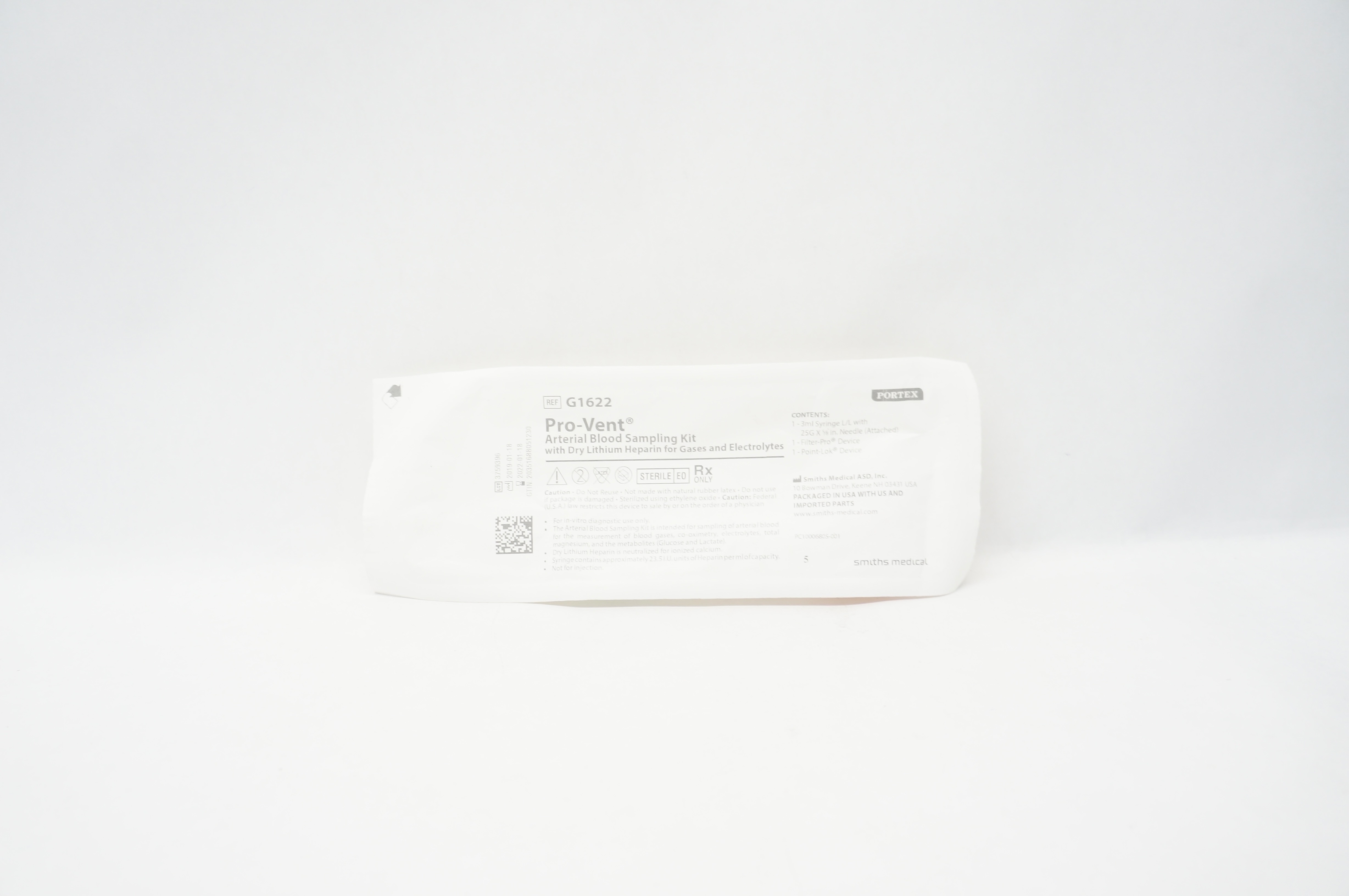 Smiths Medical G1622 Pro-Vent Arterial Blood Sampling Kit (x)