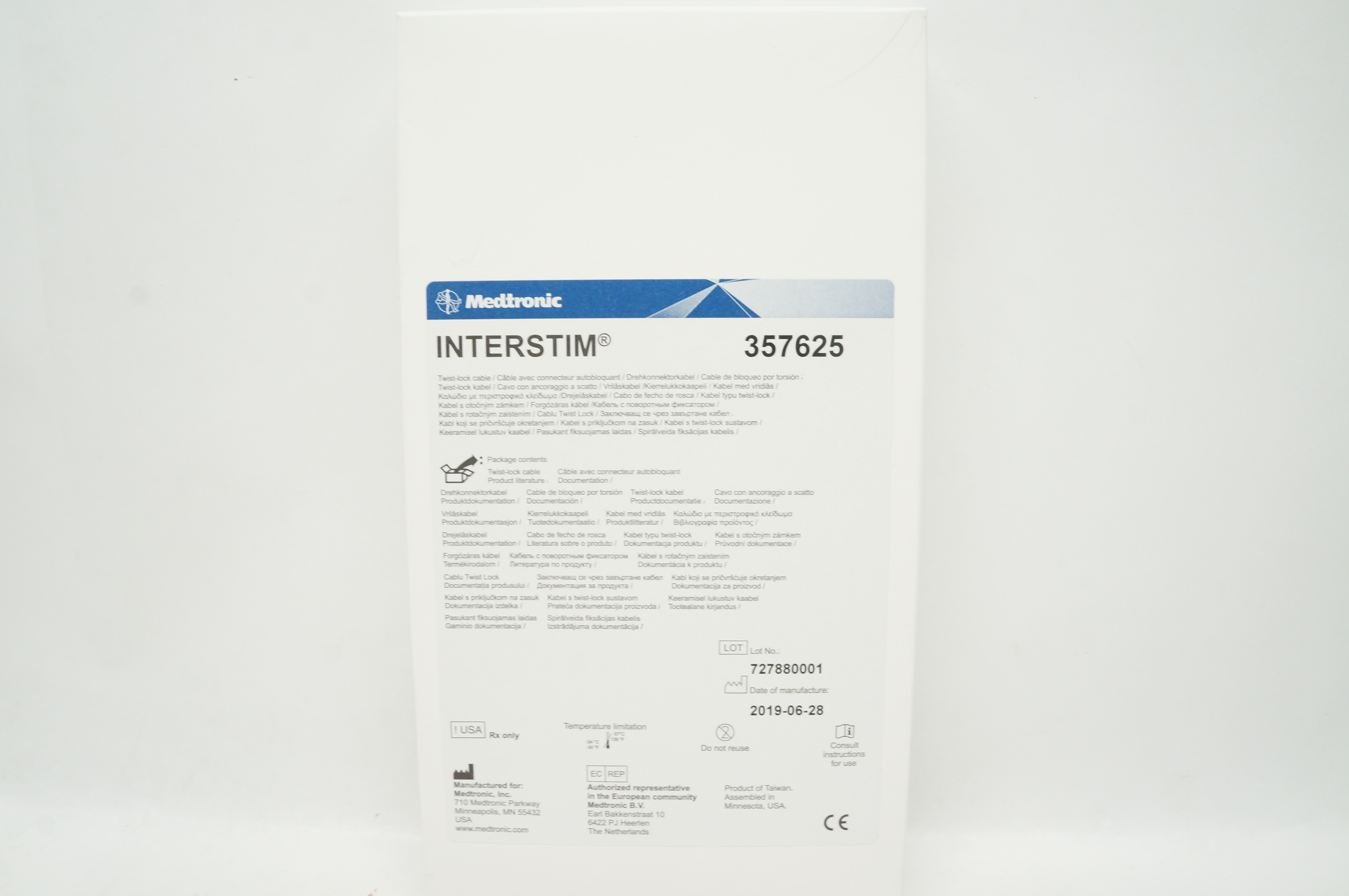 Medtronic 357625 Interstim Twist Lock Cable